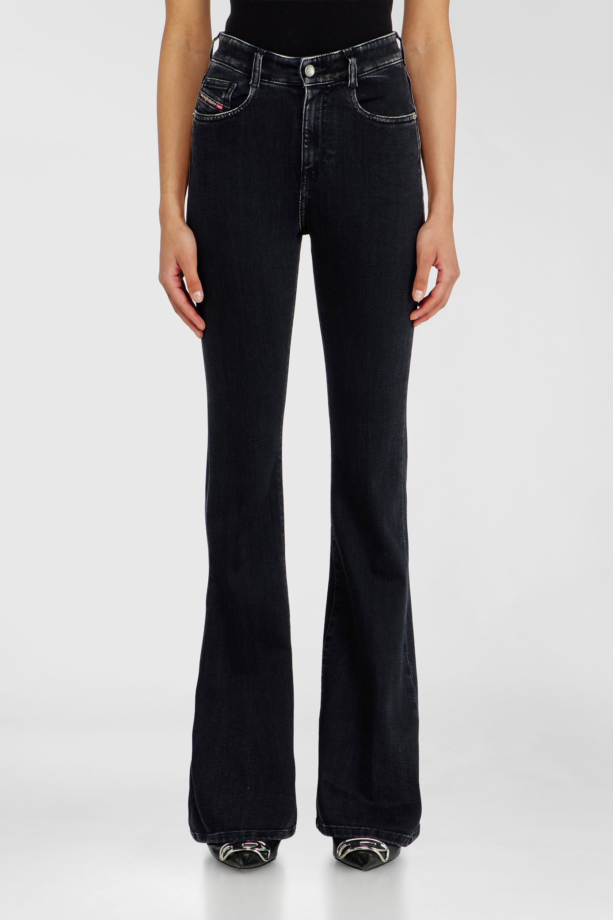 Diesel - Bootcut Jeans 1973 D-Partt 09P75 Mujer, Negro/Gris oscuro - 1