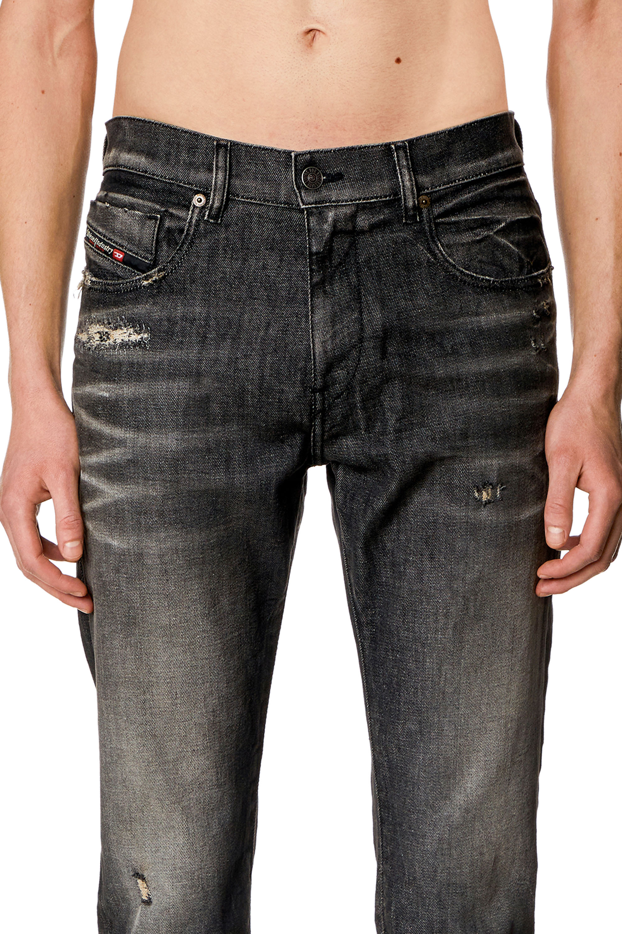 Diesel - Slim Jeans 2019 D-Strukt 09H51, Negro/Gris oscuro - Image 3