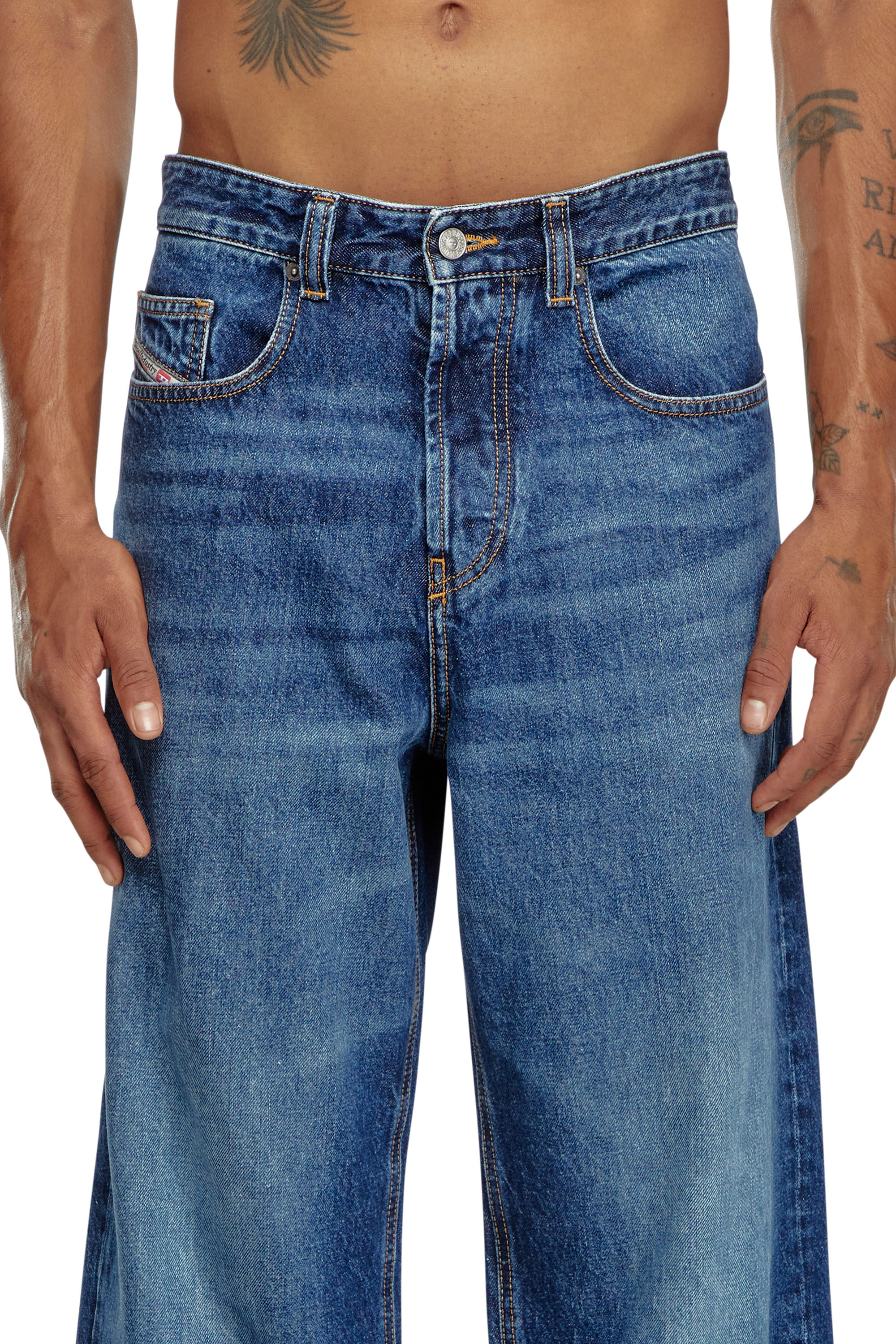 Diesel - Straight Jeans 2001 D-Macro 09I27 Hombre, Azul medio - 4