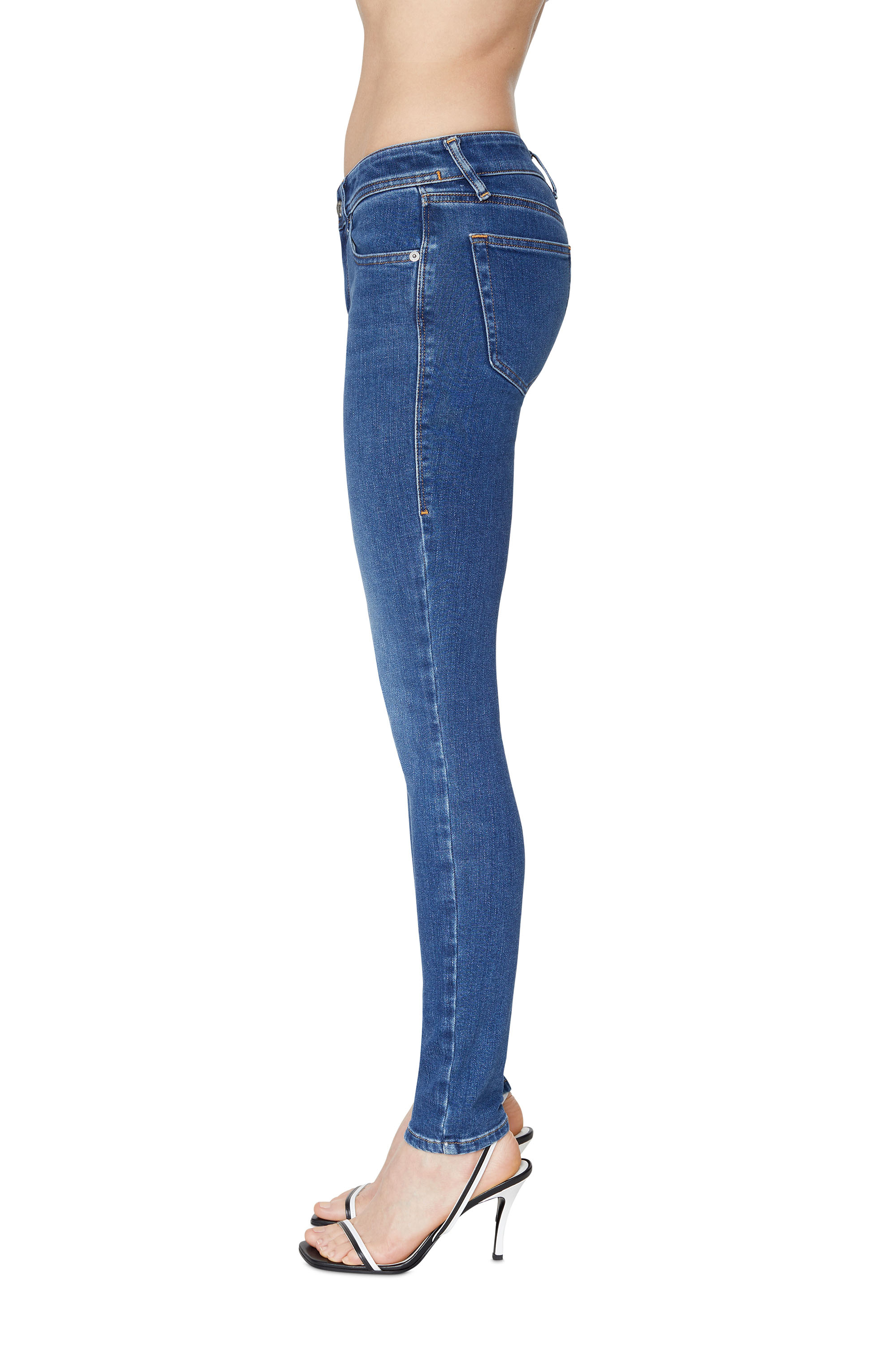 Diesel - Super skinny Jeans 2018 Slandy-Low 09C21, Azul medio - Image 4