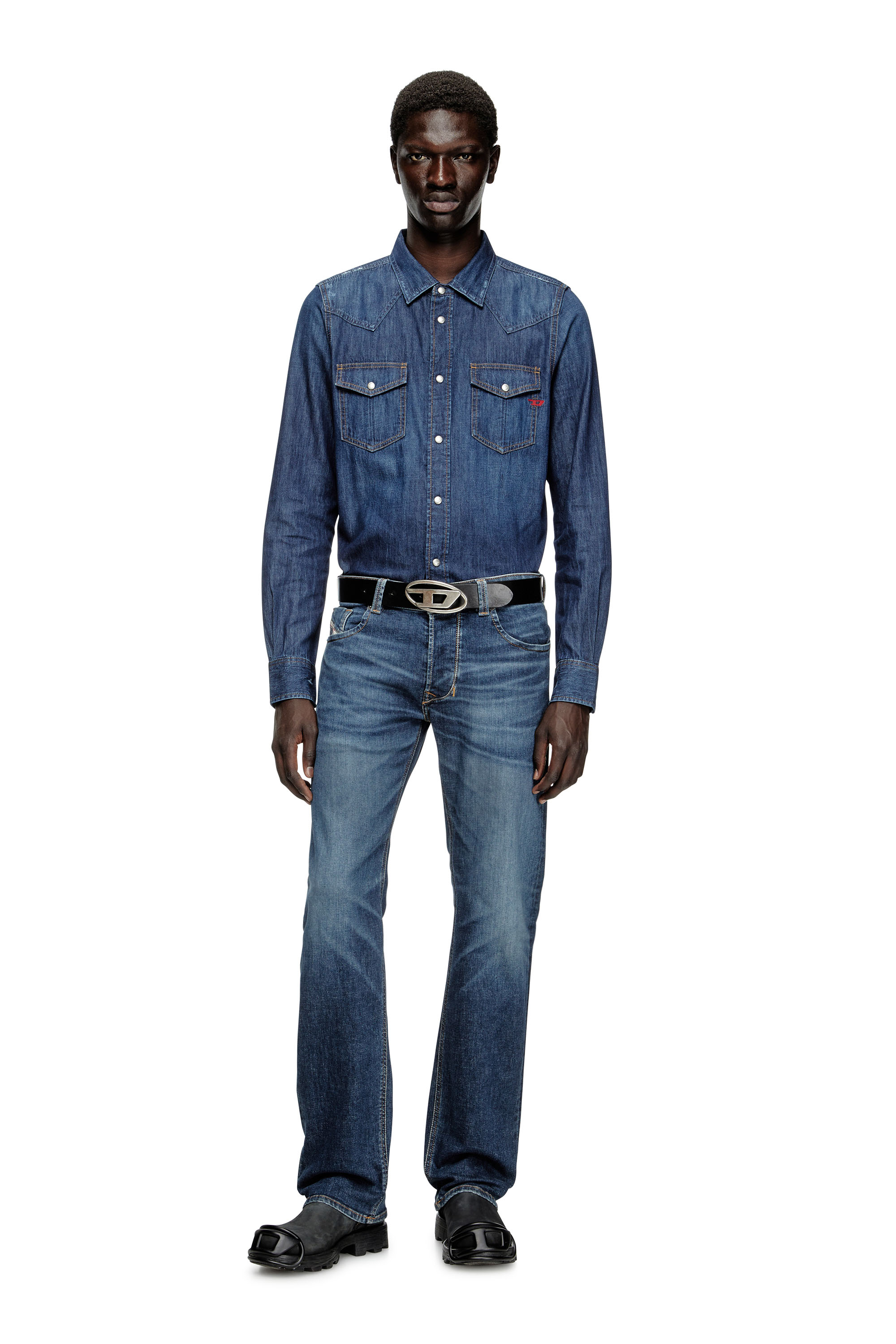 Diesel - D-VEGA, Sobrecamisa denim Hombre in Azul marino - 2
