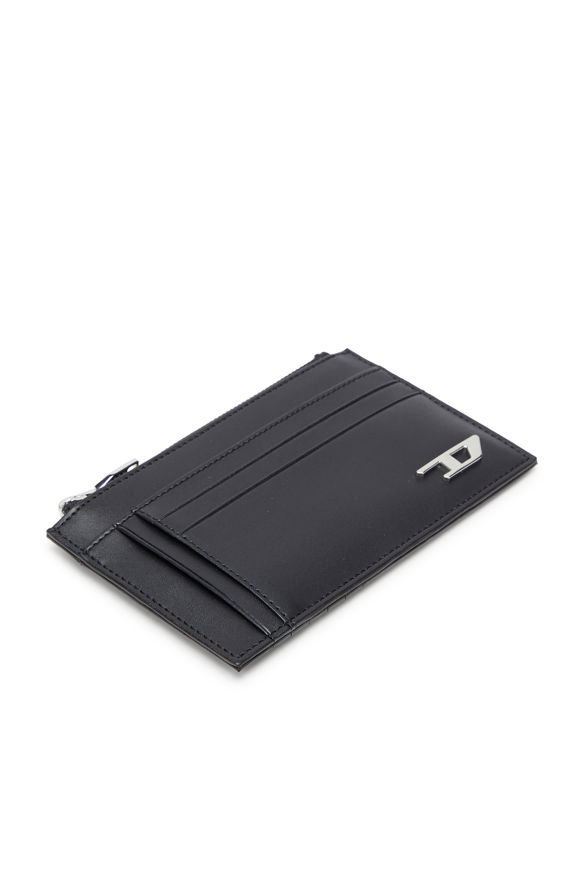 Diesel - D-LOGO 2.0 CARD CASE VI, Tarjetero de piel con bolsillo con zip Hombre in Negro - 4
