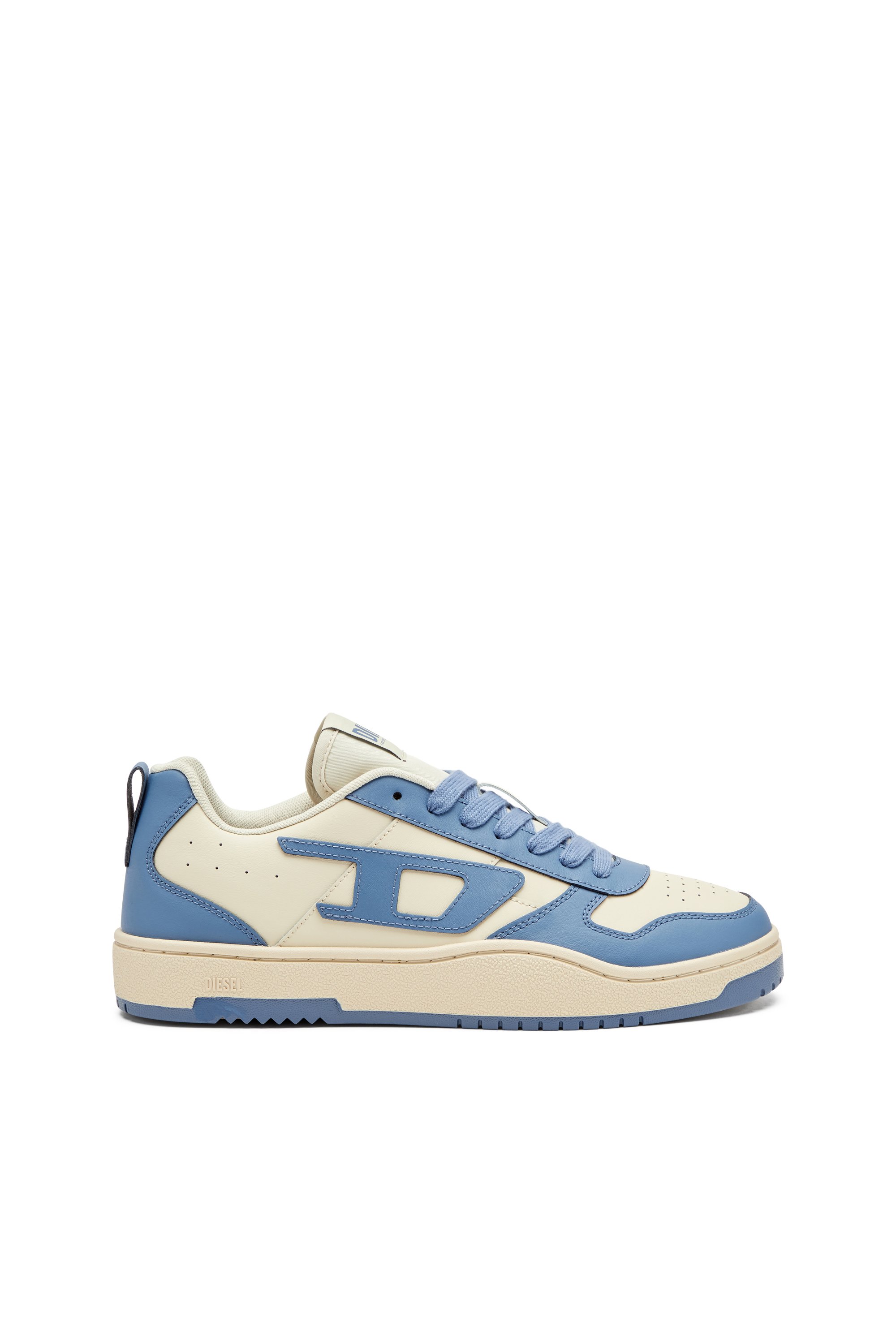 Diesel - S-UKIYO V2 LOW, Man's S-Ukiyo Low-Low-top sneakers in leather and nylon in Blue/White - 1