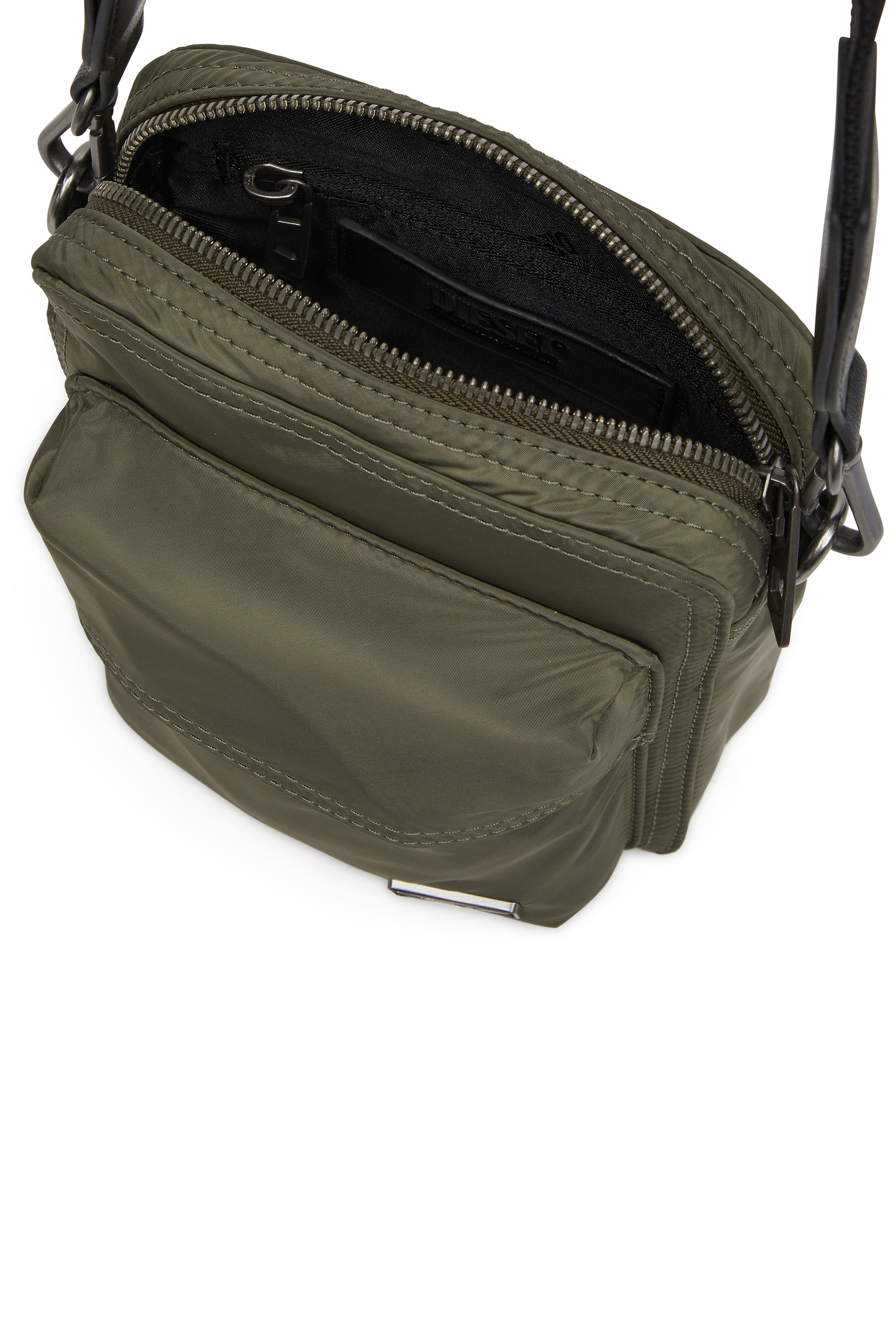 Diesel - MULTI-PKTS CROSSBODY X, Bandolera de tejido recubierto utility Unisex in Verde - 4