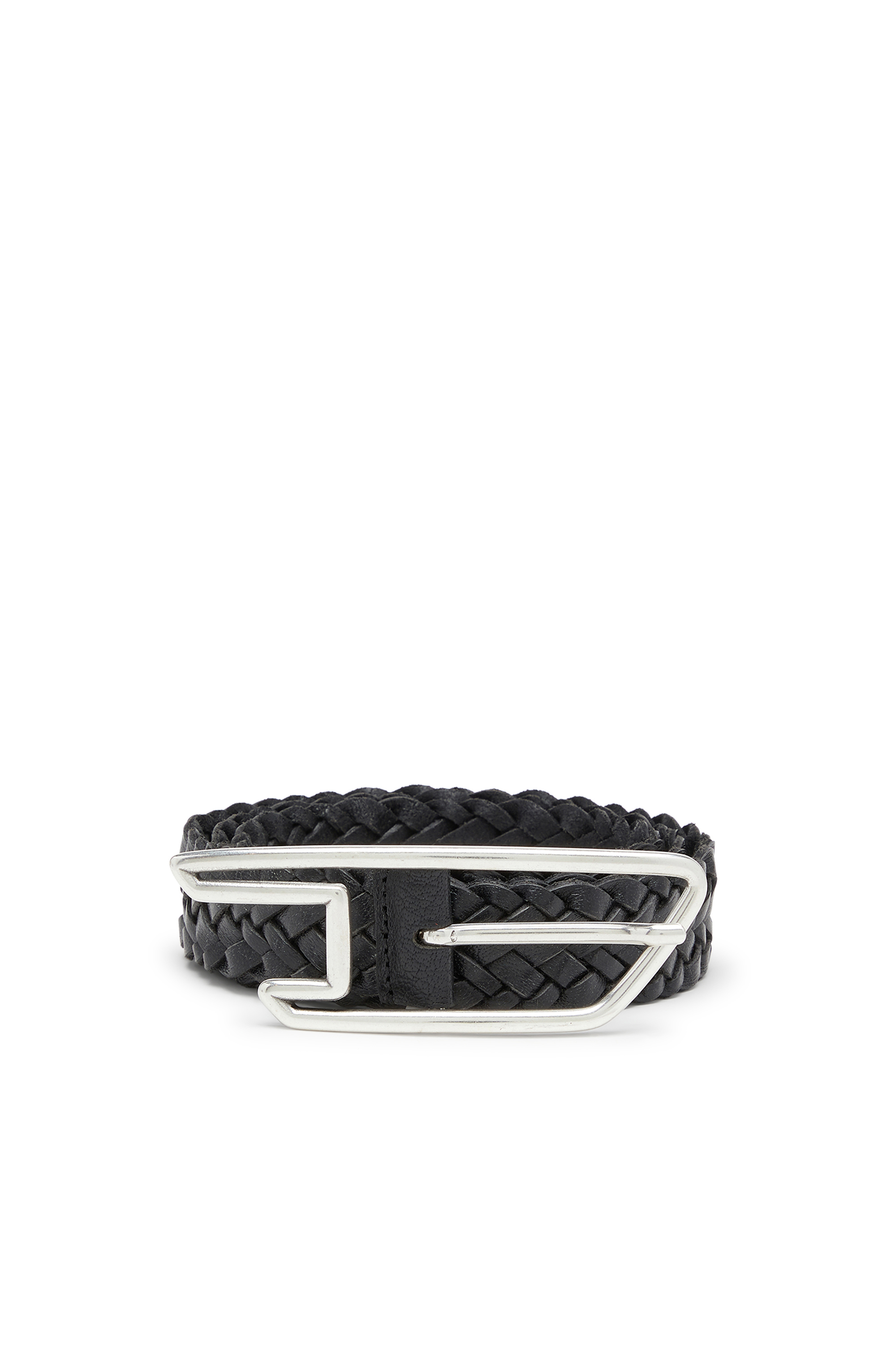 Diesel - B-D LINE 30 BRAIDERED, Unisex's 3cm belt in braided leather in Black - 1