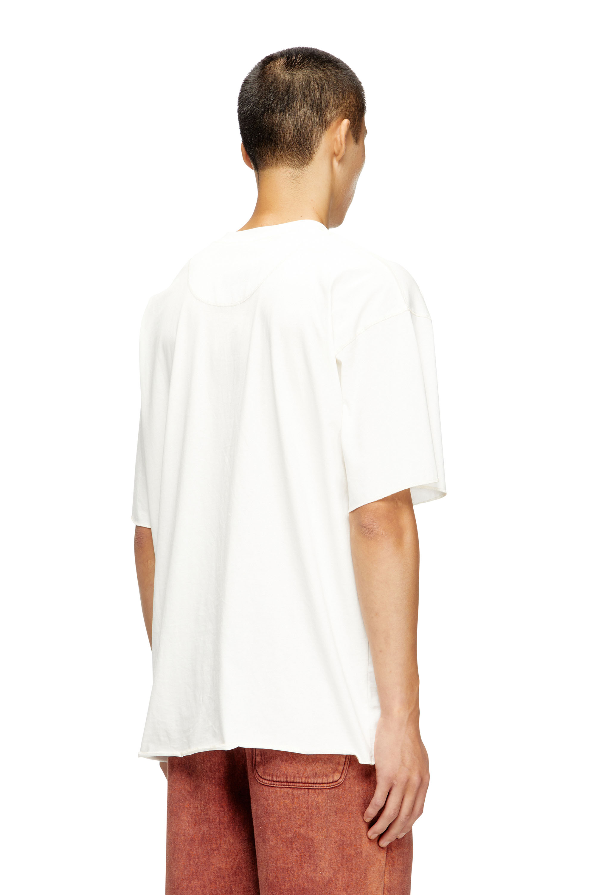 Diesel - T-CRAHOR-BOXT-T1, Camiseta de algodón con micro bordado Hombre in Blanco - 4
