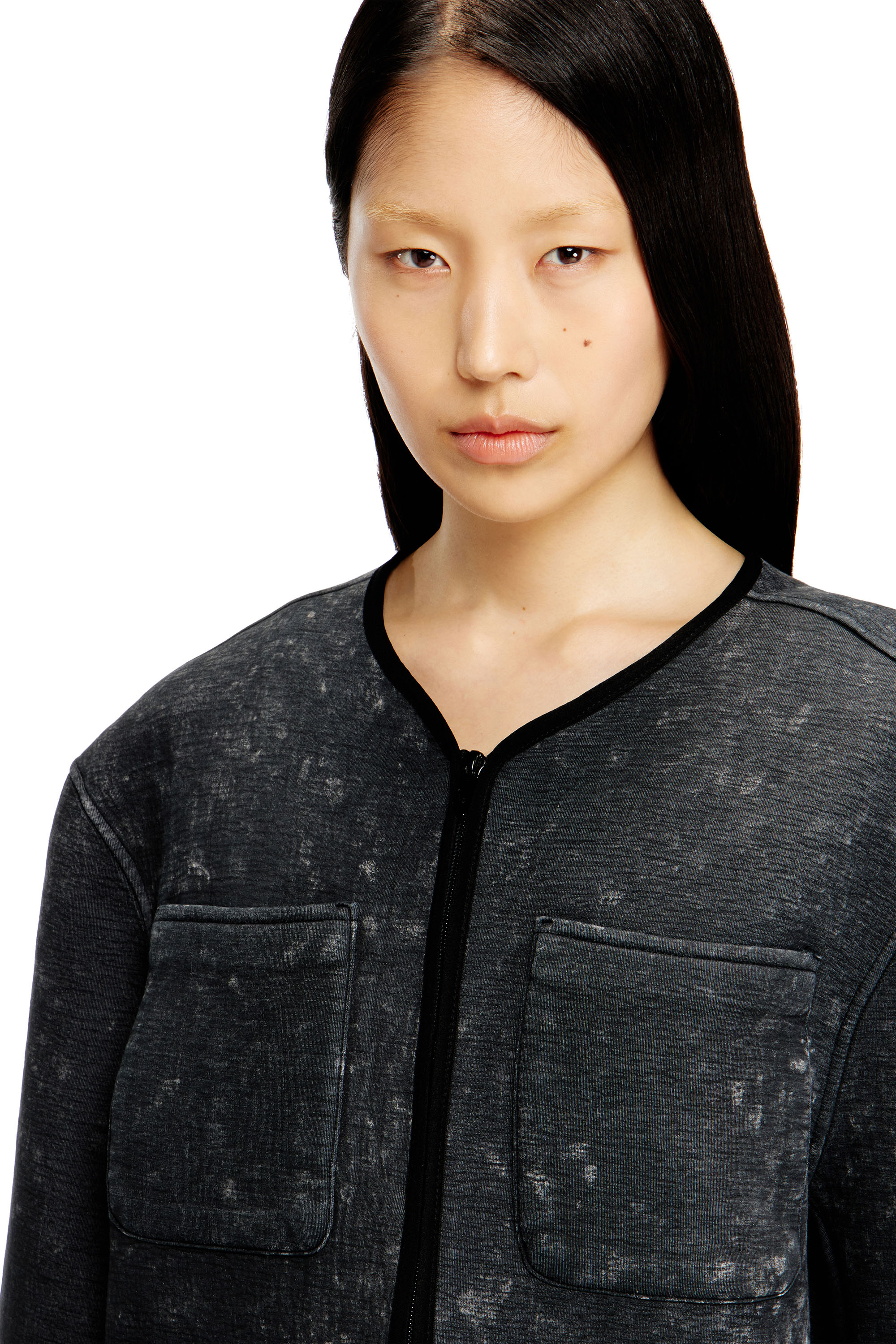 Diesel - G-TES, Chaqueta de buzo con efecto marmoleado y bolsillos Mujer in ToBeDefined - 5