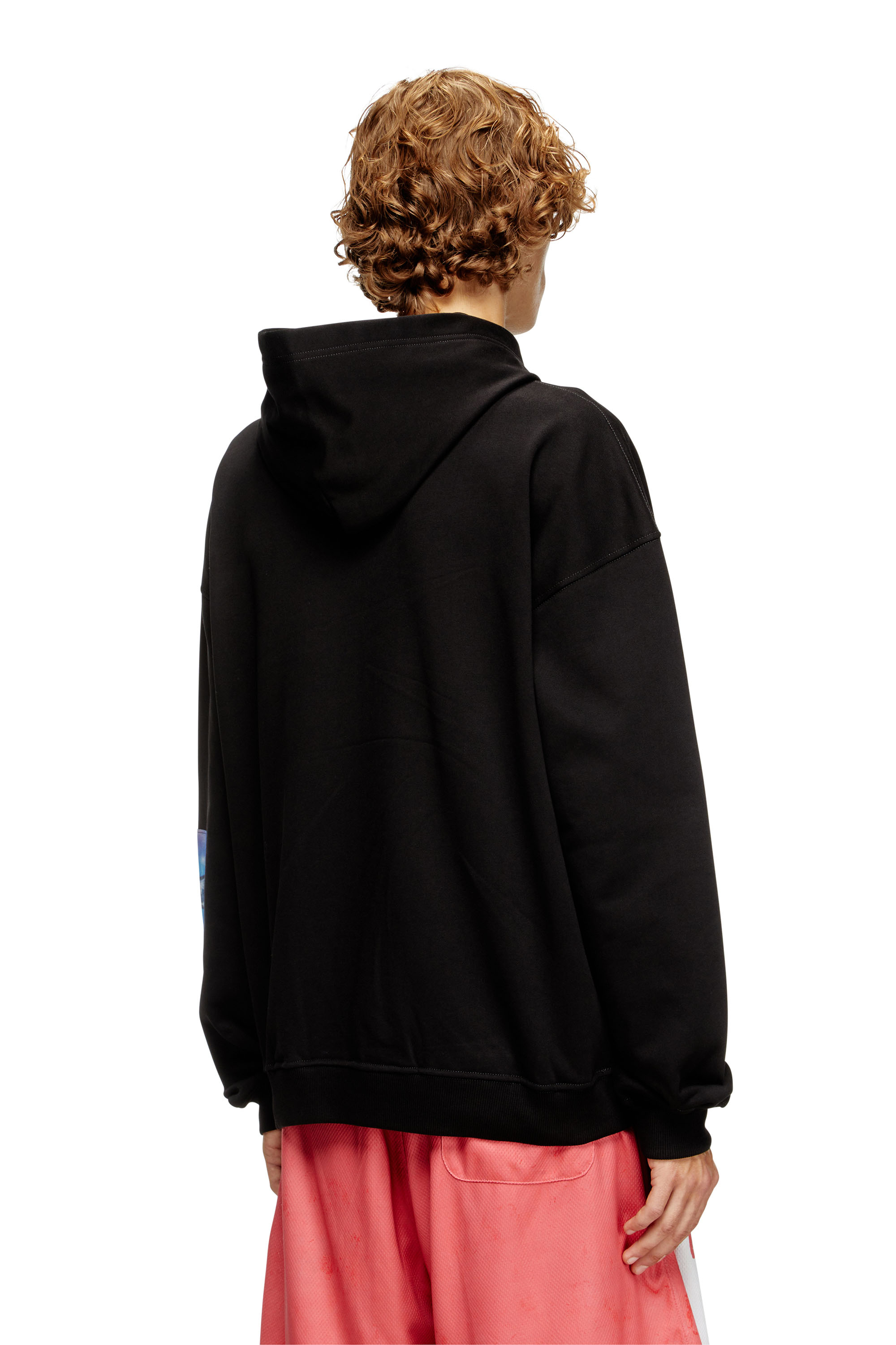 Diesel - S-BOXT-HOOD-T6, Sudadera con capucha y parches fotográficos Hombre in Negro - 4