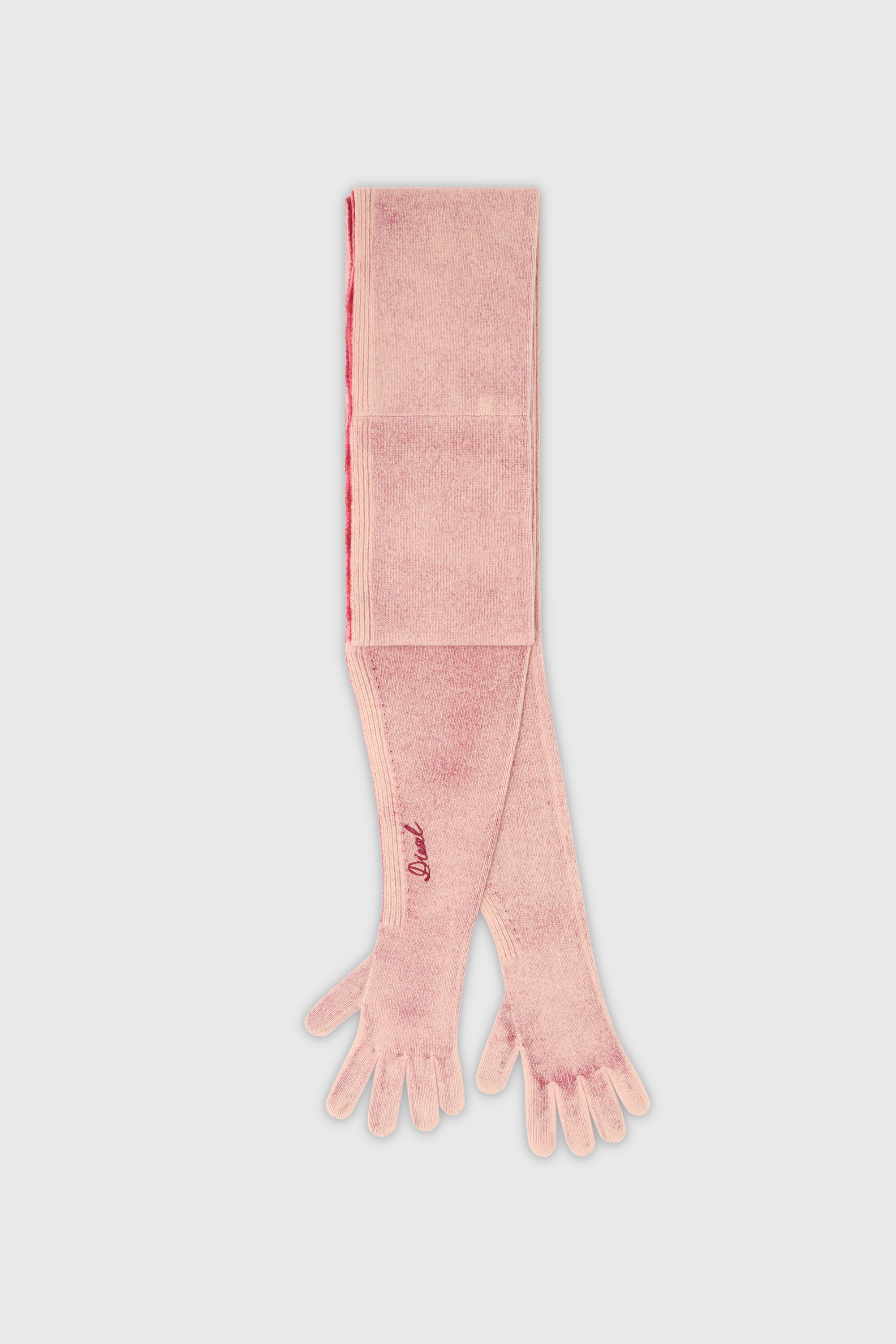 Diesel - K-EVIN, Guante-bufanda h&iacute;brido de lana bicolor Unisex in Rosa - 1