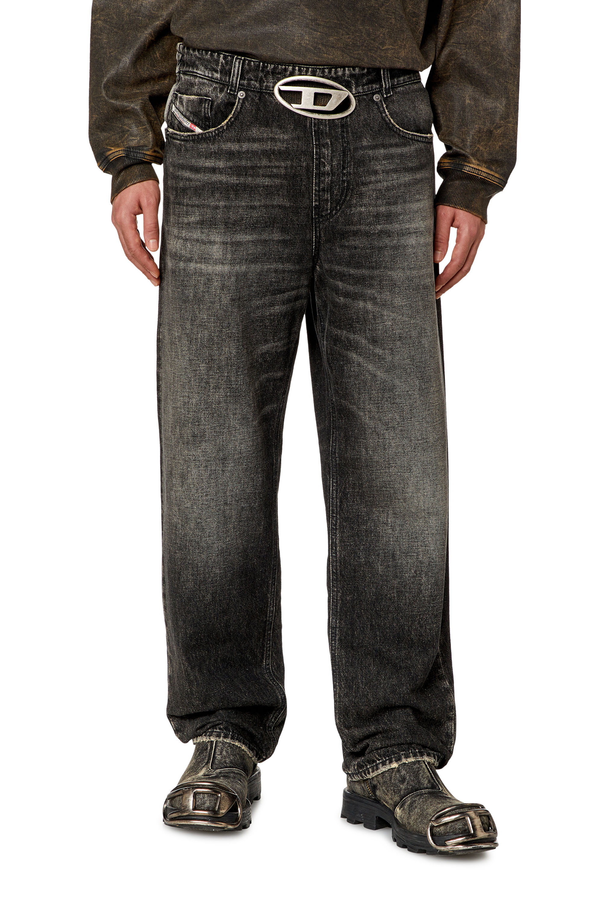 Diesel - Straight Jeans 2010 D-Macs 0JGAE, Negro/Gris oscuro - Image 1