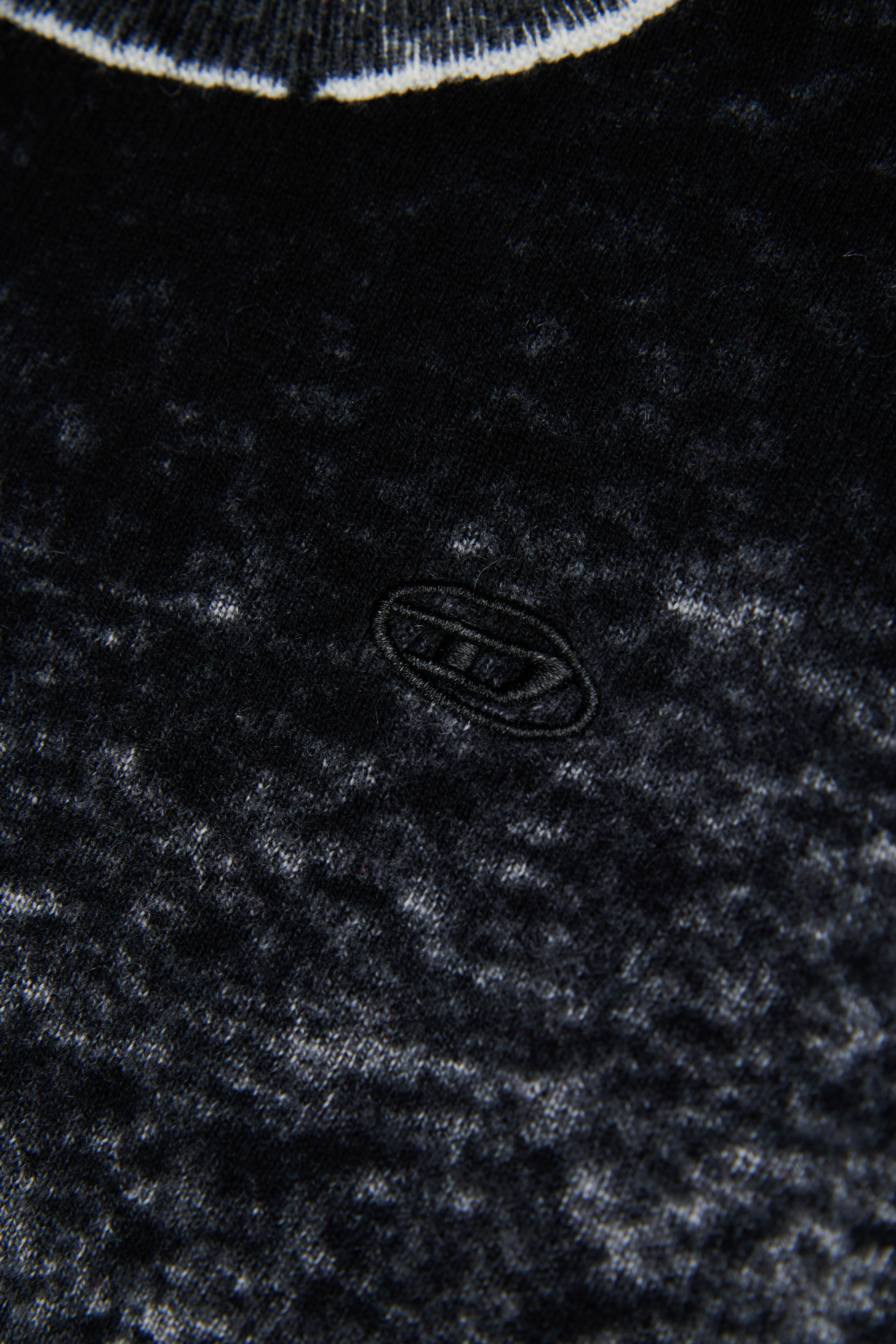 Diesel - KJEMR, Jersey de mezcla de lana con efecto de color irregular Hombre in Negro - 4