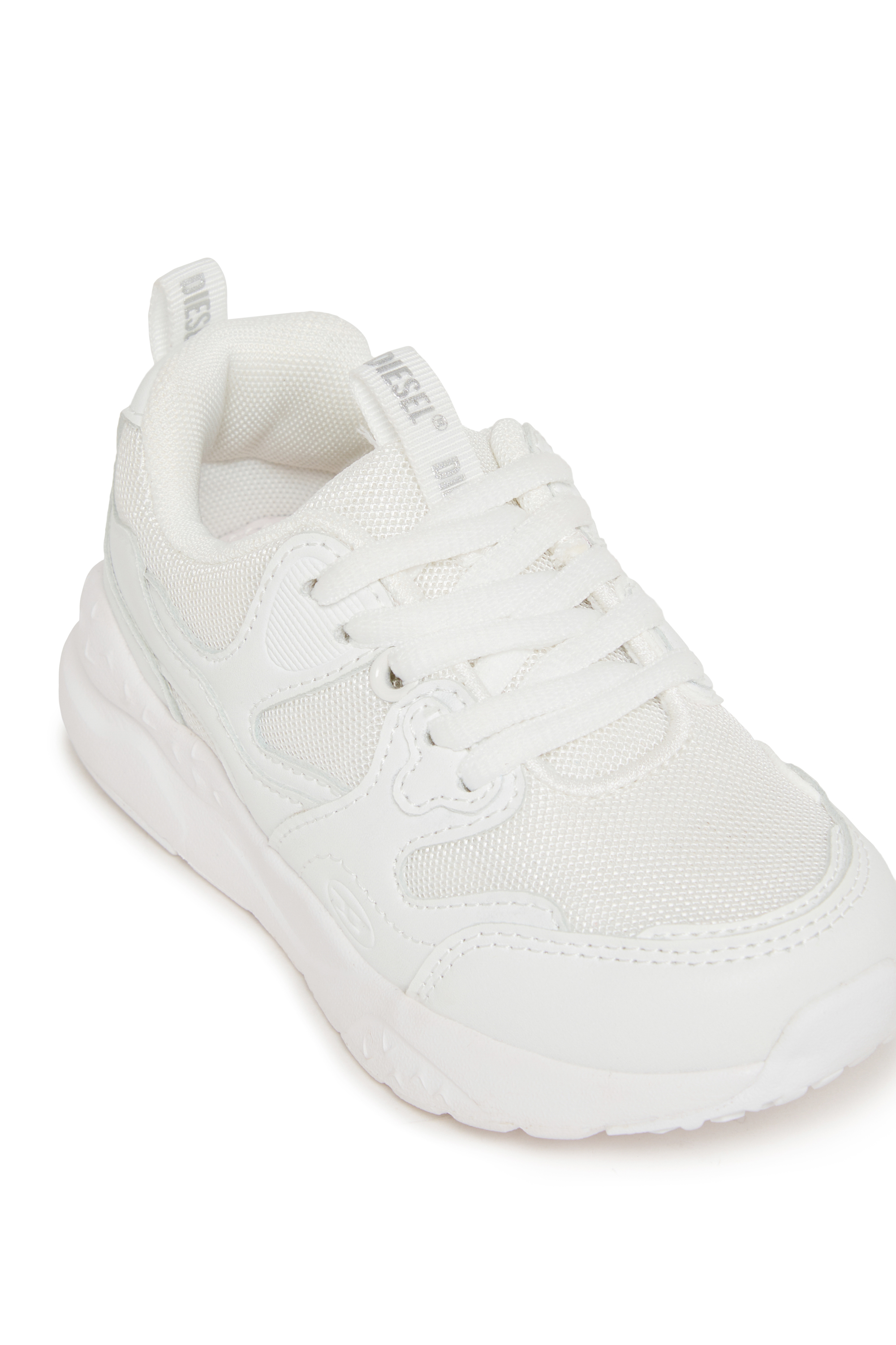 Diesel - S-RUBCOL, S-Rubcol-Zapatillas monocrom&aacute;ticas en malla Unisex in Blanco - 4