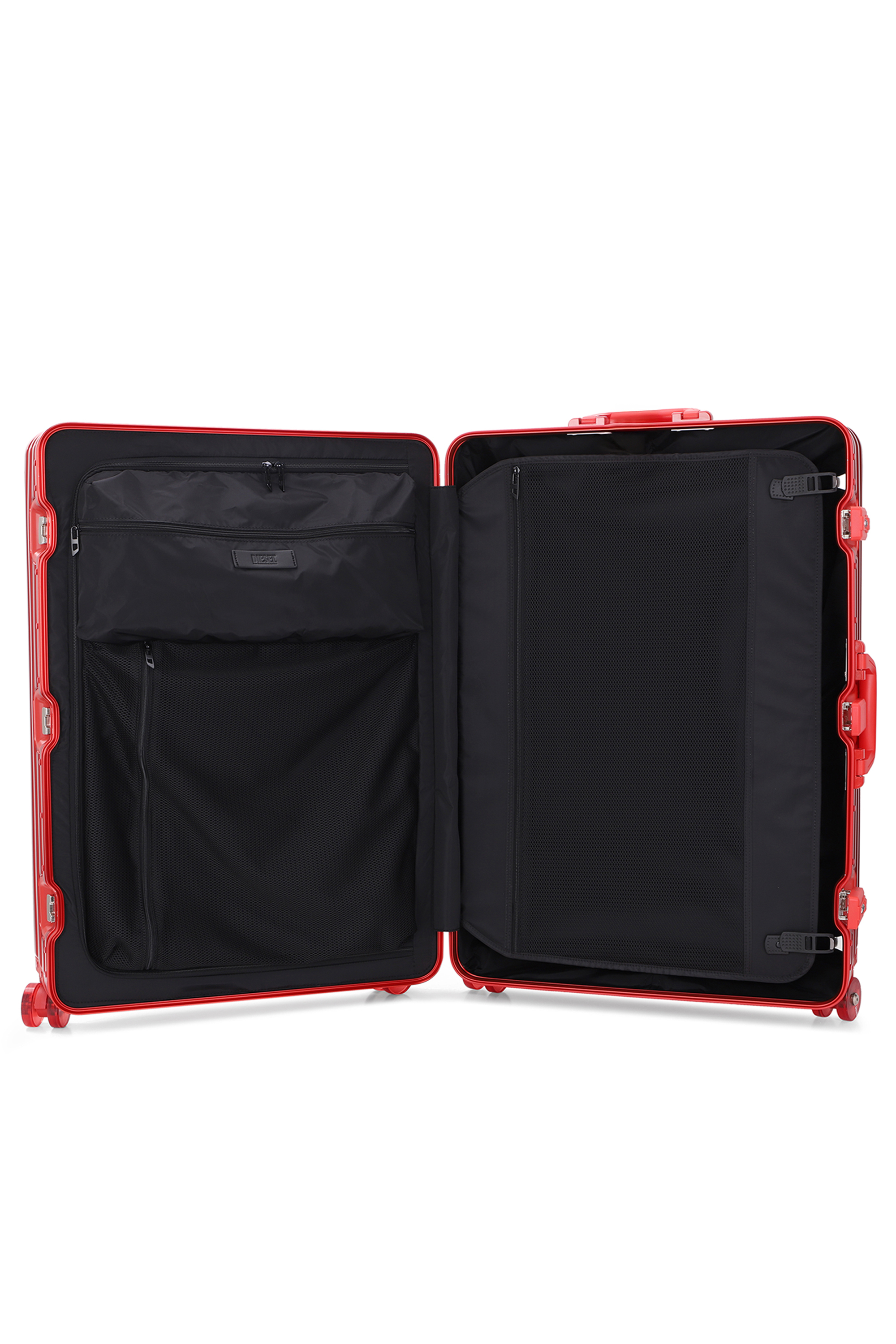 Diesel - DIESEL ALUMINUM TROLLEY- DSL002, Maleta de aluminio tama&ntilde;o L Unisex in Rojo - 3