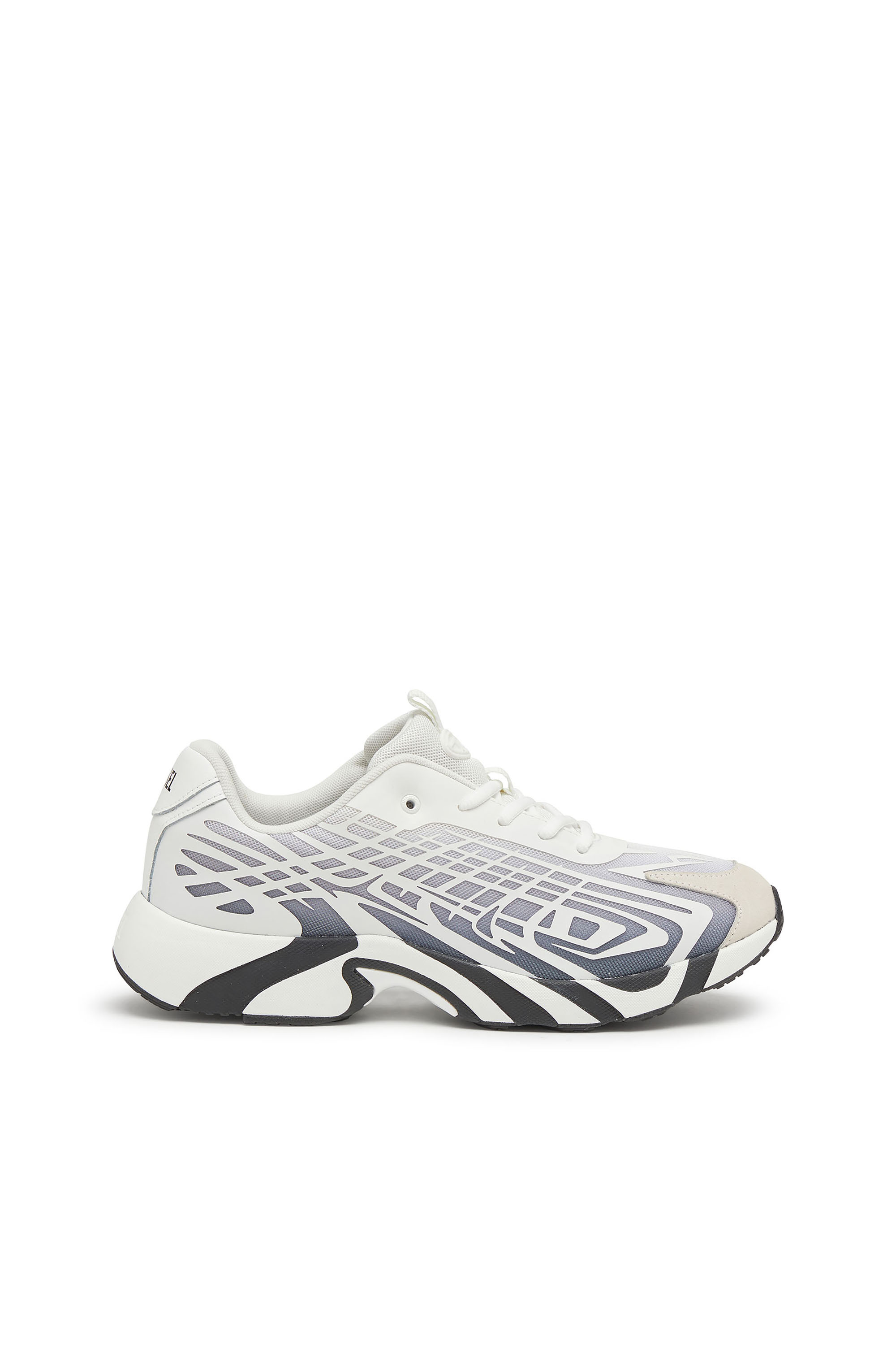 Diesel - S-D-VIT'S 500 LOW, D-Vit-Sneakers en malla degradada de rayas Hombre in Blanco - 1