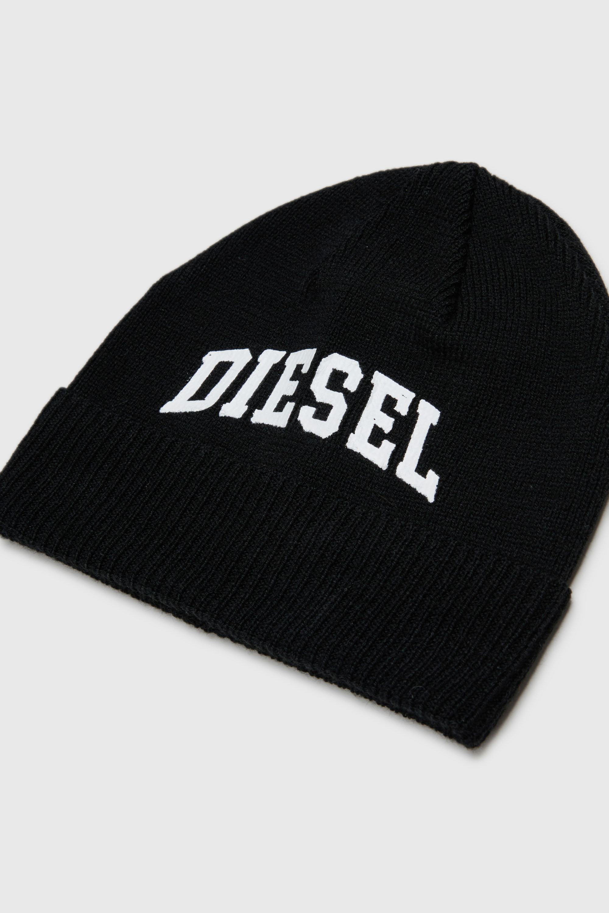 Diesel - FBAND, Gorro de mezcla de lana con logo Unisex in Negro - 3