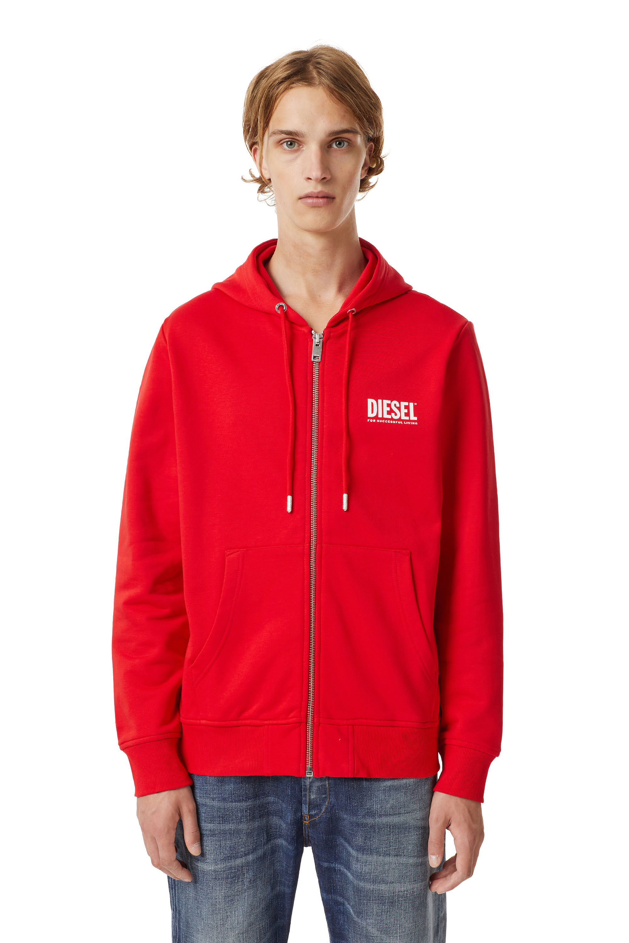 S-GIRK-HOOD-ZIP-ECOL, Rojo - Sudaderas