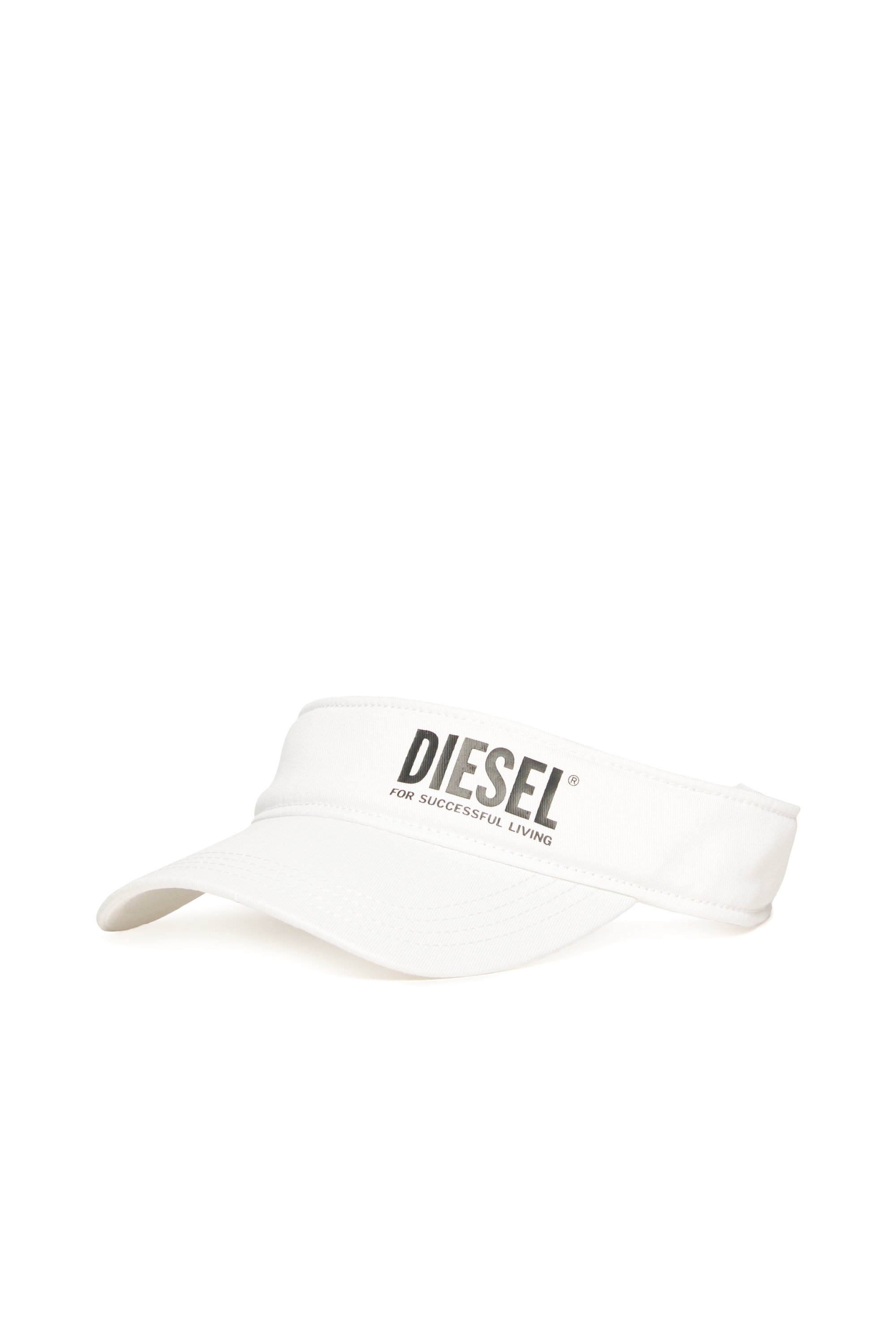 Diesel - FDELS, Unisex's Cotton visor with logo in White - 1