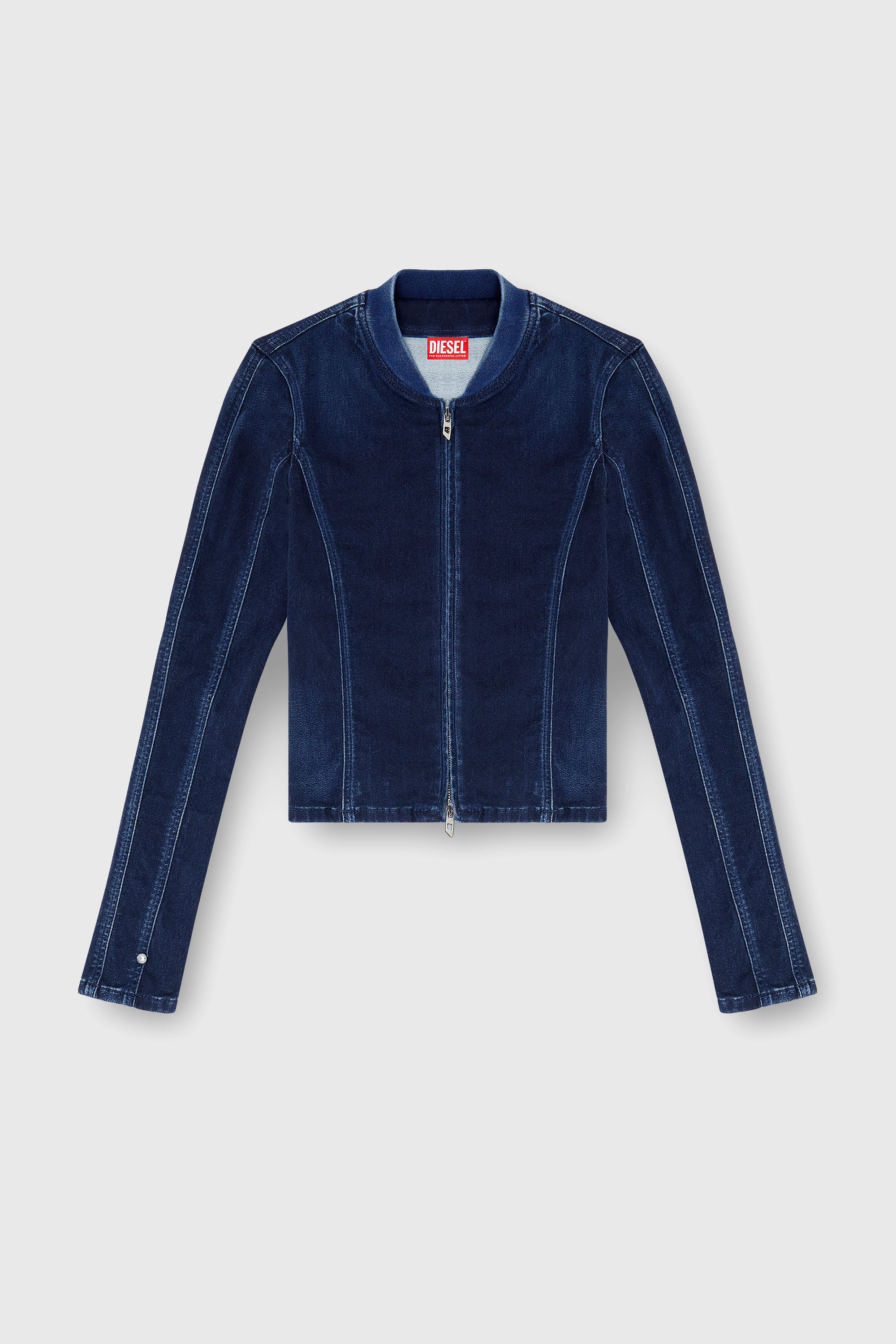 Diesel - DE-GARY-D JOGG, Chaqueta cropped en JoggJeans Mujer in Azul marino - 2