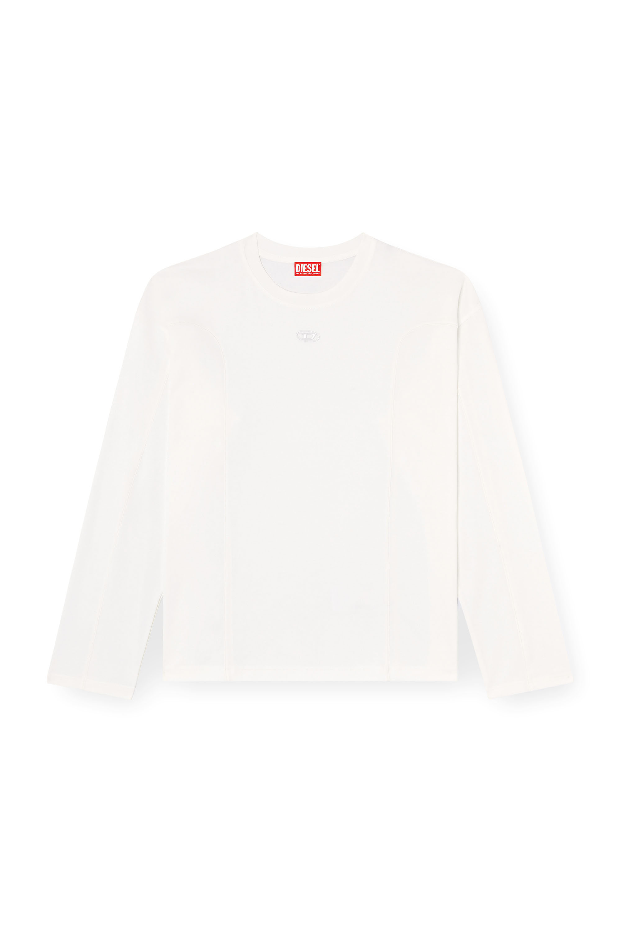 Diesel - T-BOXT-LS-INT, Camiseta de manga larga con paneles Hombre in Blanco - 3