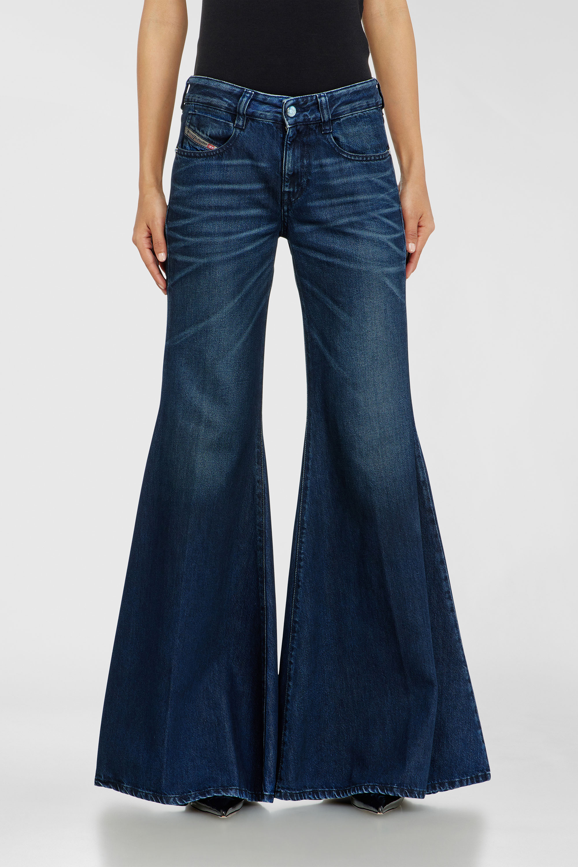 Diesel - Flare Jeans 1970 D-Bleess 09N21 Mujer, Azul Oscuro - 1