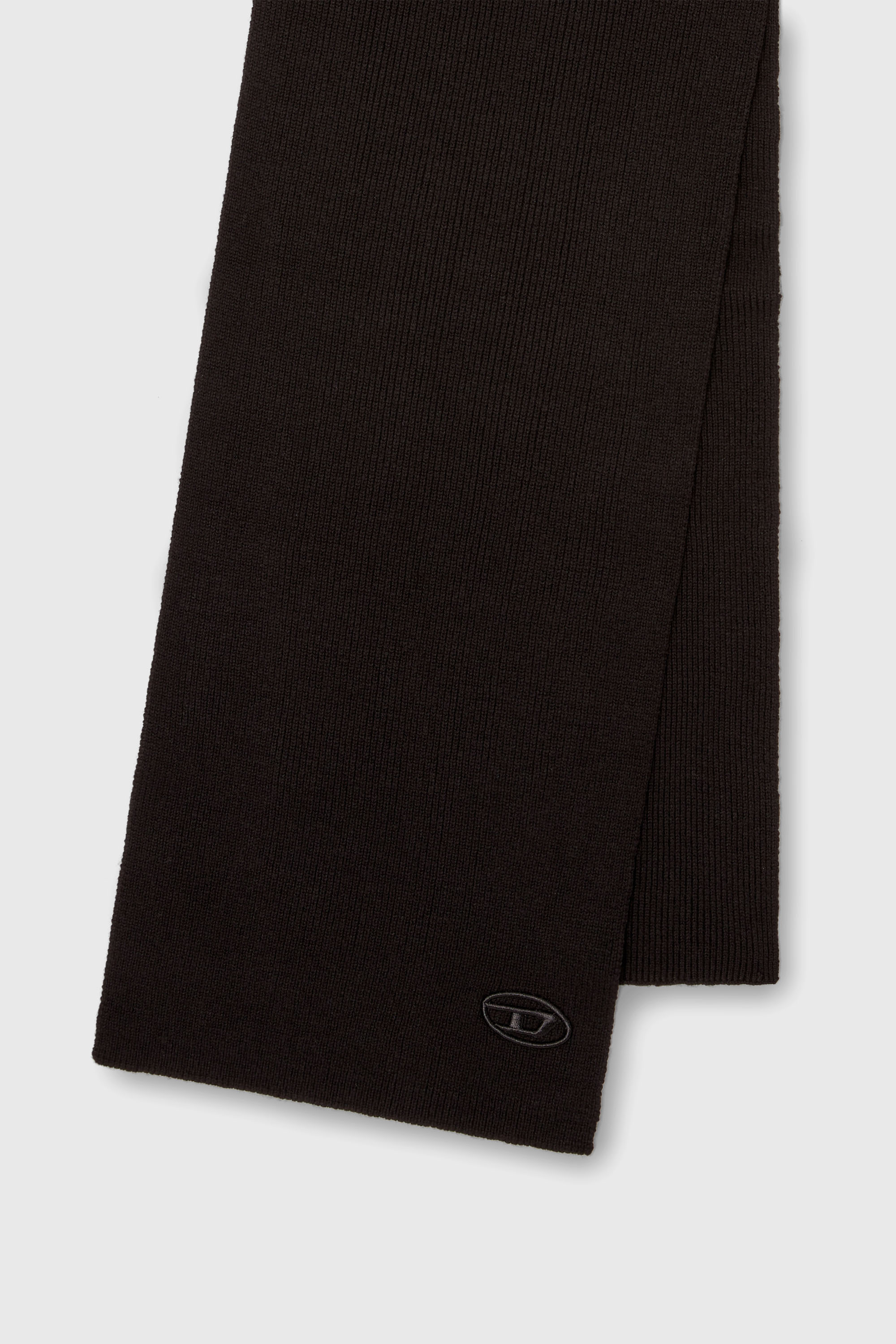 Diesel - K-CODER SCARF, Bufanda en canal&eacute; de mezcla de lana Unisex in Negro - 3