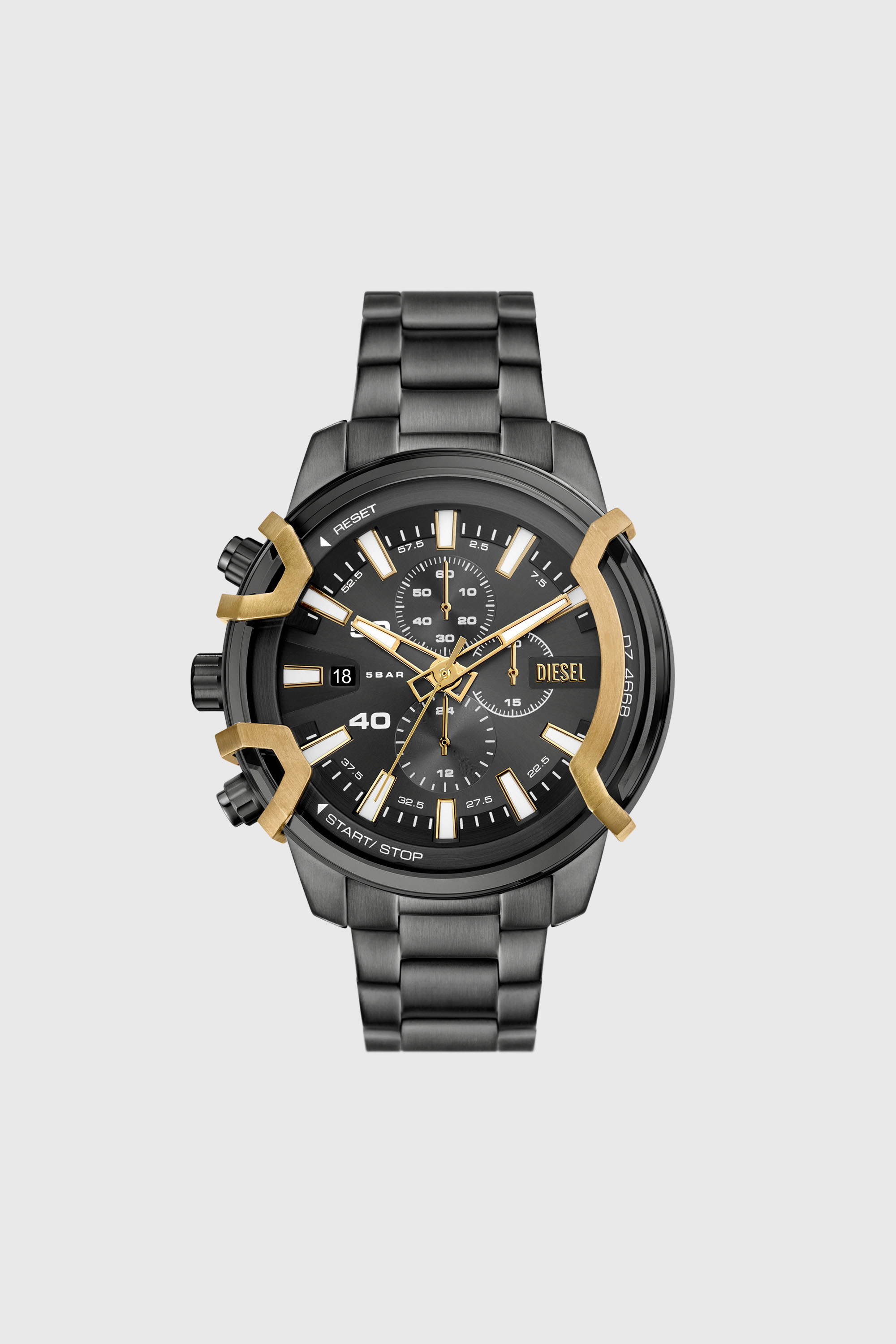 Diesel - DZ4668, Reloj Griffed de acero inoxidable en dos tonos Hombre in Gris - 1