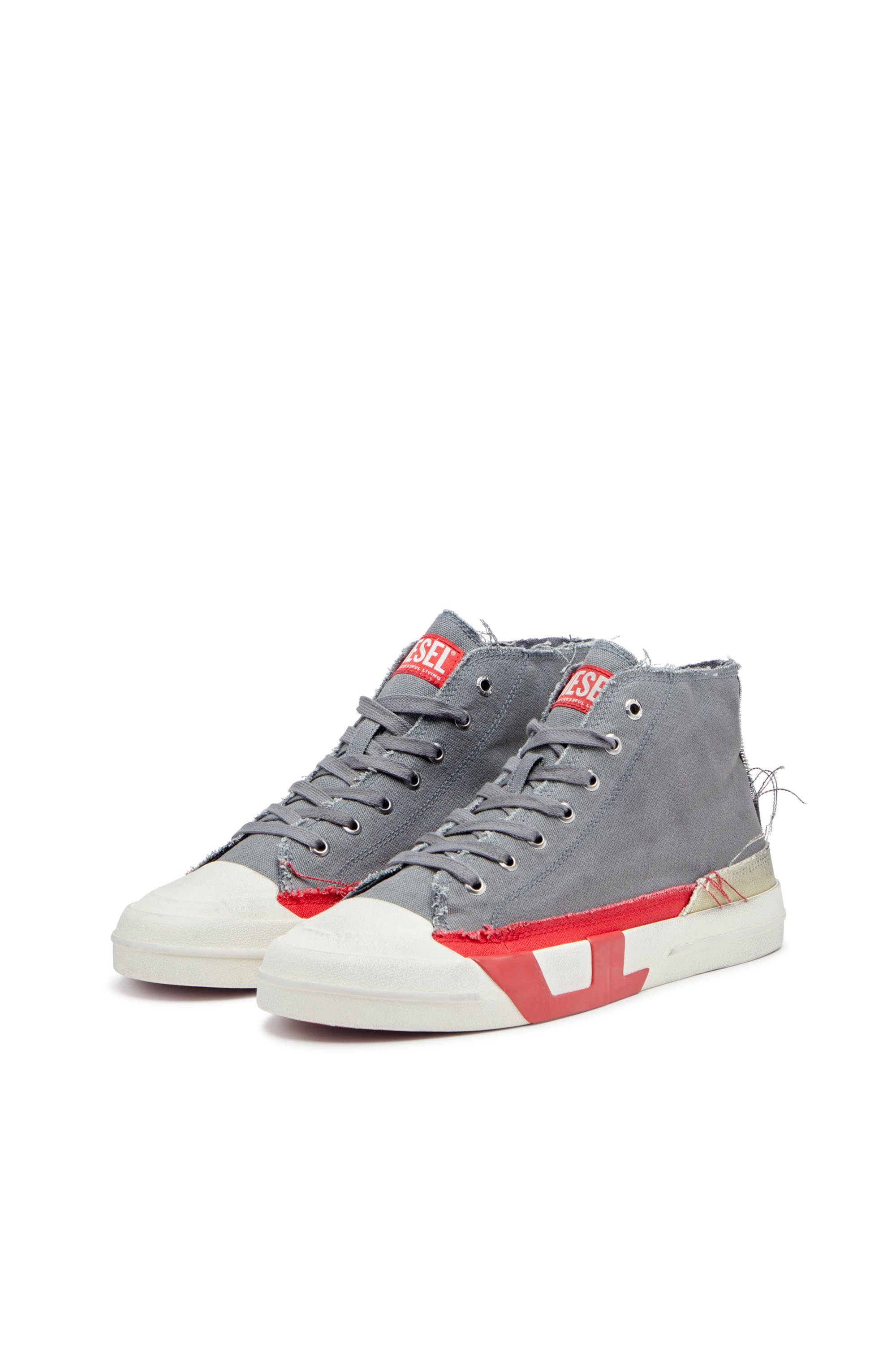 Diesel - S-D-VERSE MID, S-D-Verse-Deportivas altas de lona con efecto desgastado Hombre in Multicolor - 8