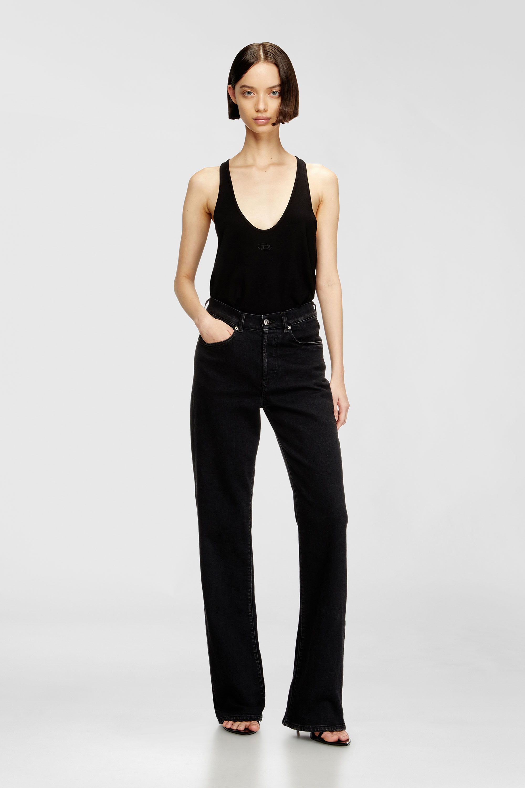 Diesel - Regular Jeans 1971 D-Sent 09N89 Mujer, Negro/Gris oscuro - 1