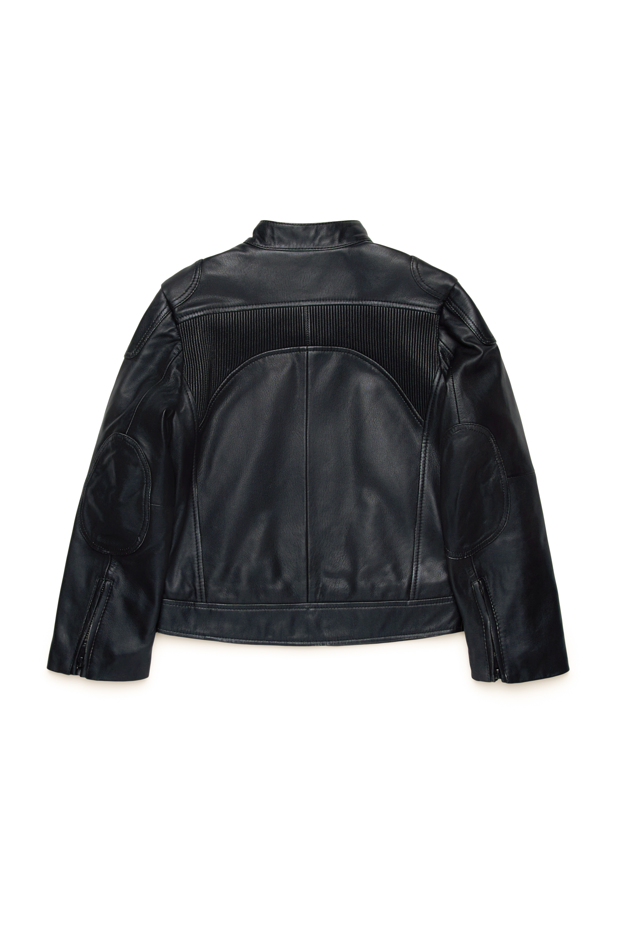 Diesel - JLHEIN, Chaqueta biker de cuero con Oval D en relieve Hombre in Negro - 2