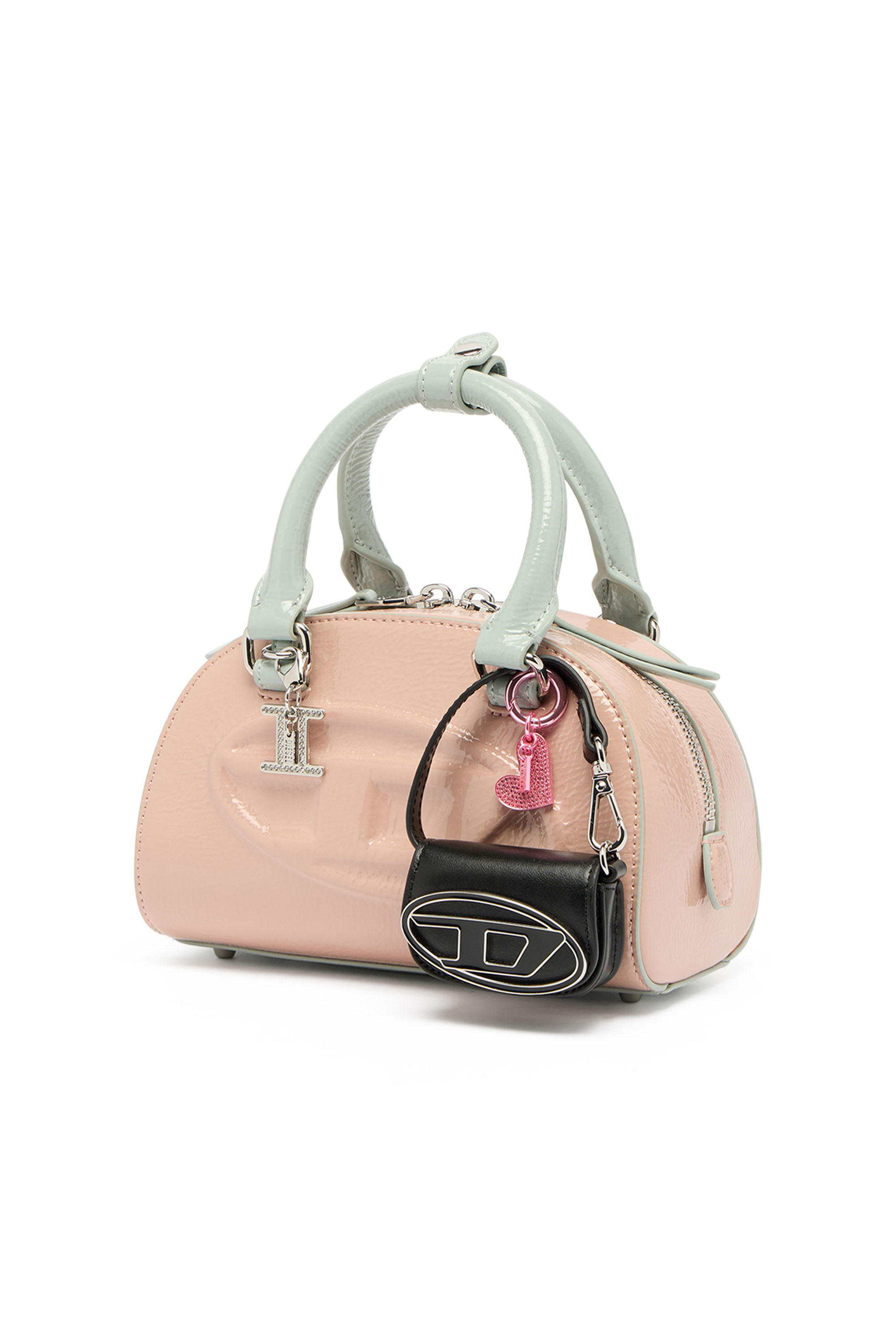 Diesel - 1DR DOME CROSSBODY, 1DR Dome-Bolso bowling mini con efecto naplak Mujer in Rosa - 2