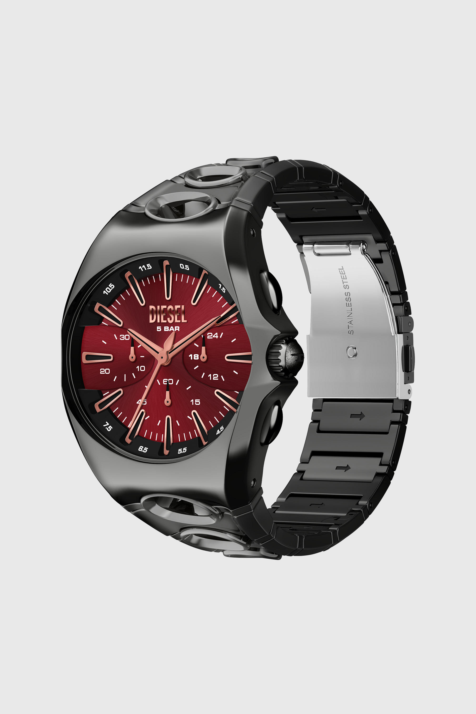 Diesel - DZ4726 WATCH, Reloj D-Curve de acero inoxidable color gunmetal Hombre in Negro - 2