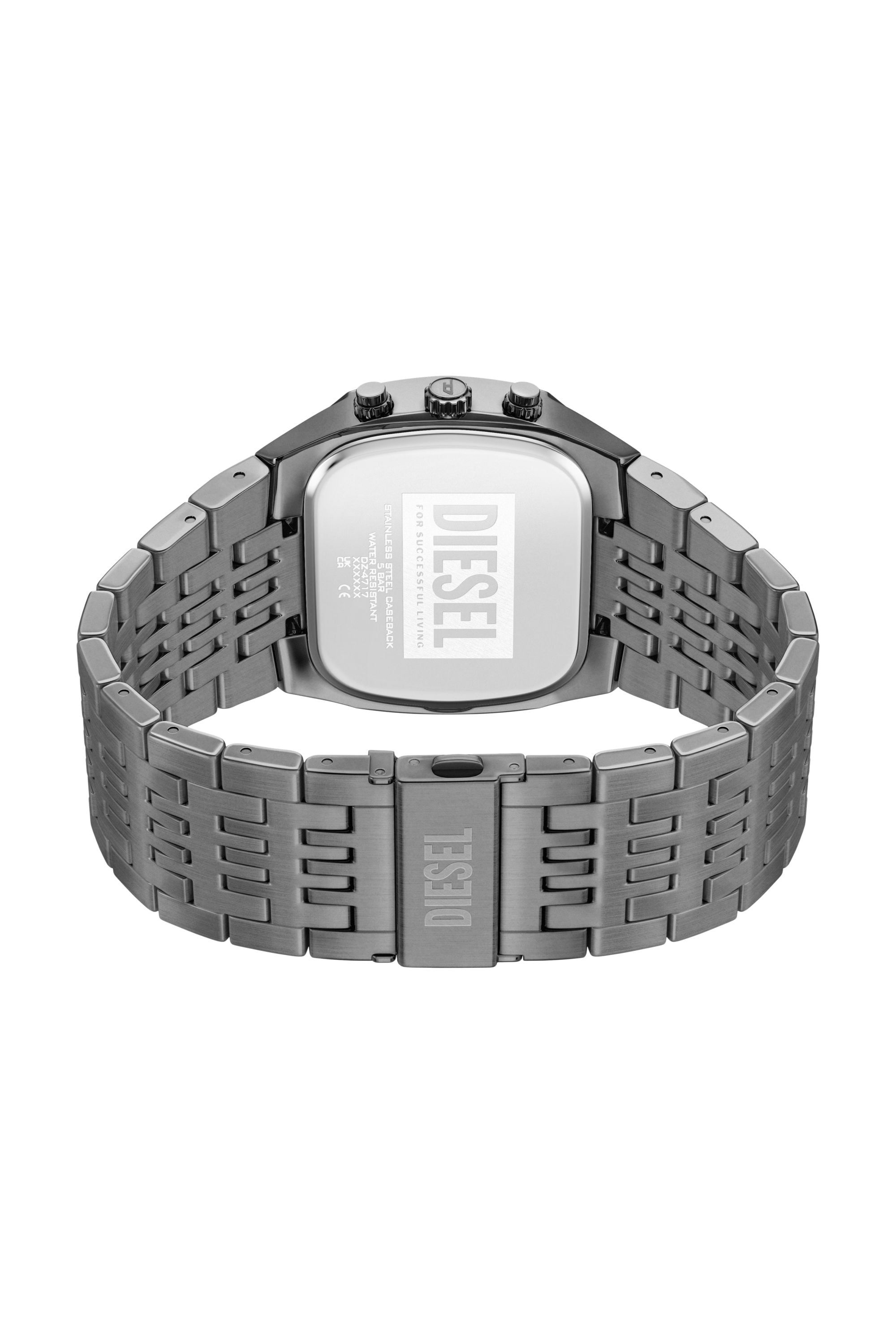 Diesel - DZ4717 WATCH, Reloj Spiked Cushion de acero inoxidable color gunmetal Hombre in Gris - 4