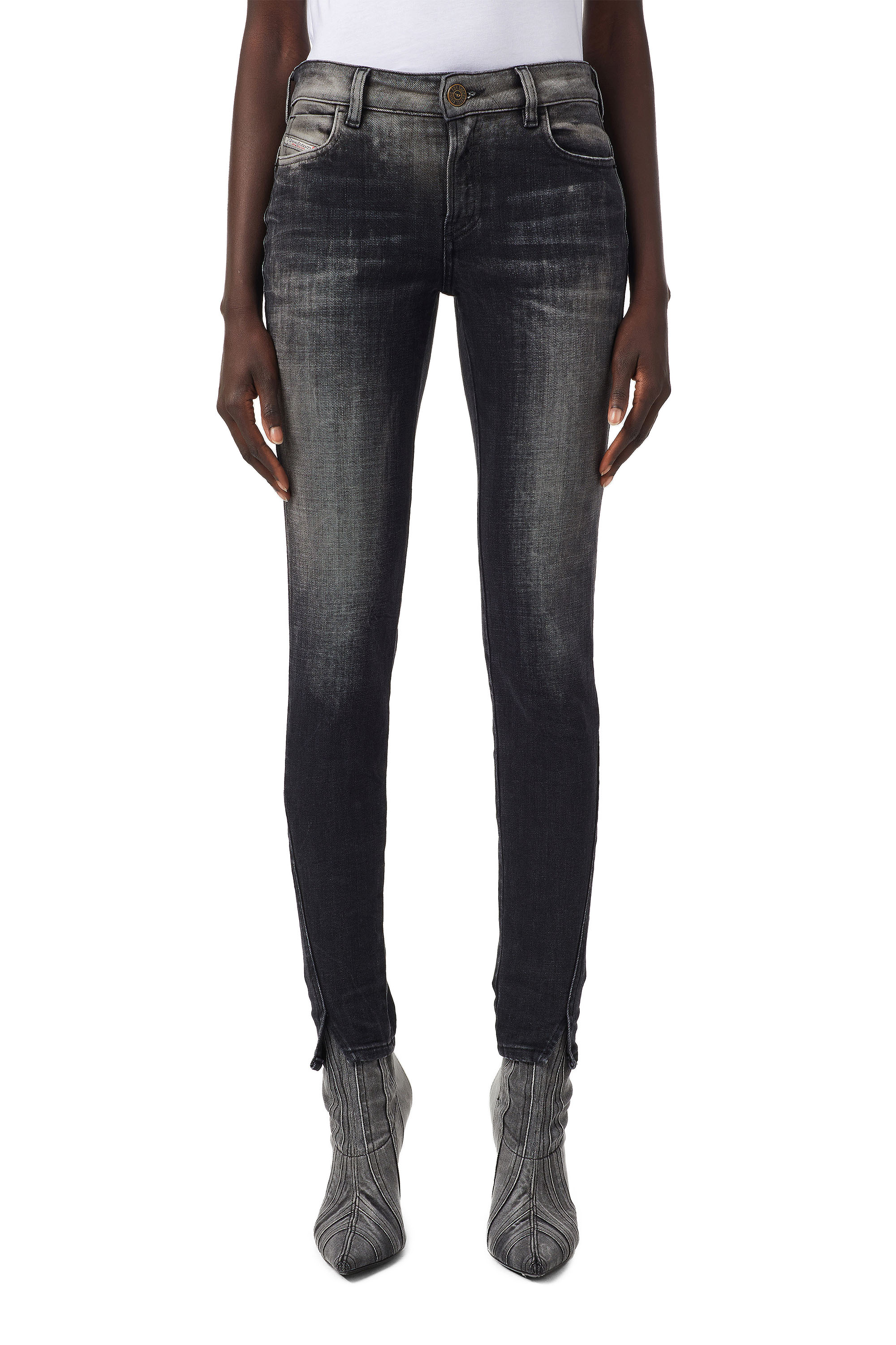 D-Jevel 09B18, Negro/Gris oscuro - Vaqueros