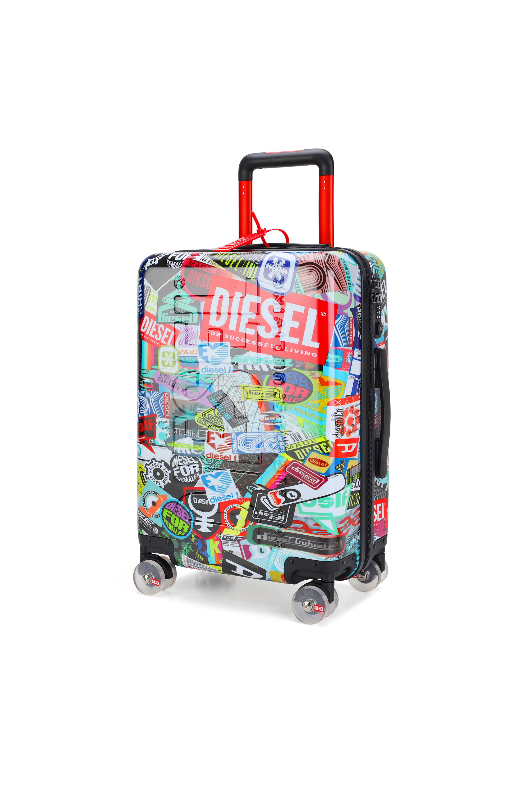 Diesel - DIESEL PC PRINTED TROLLEY-STICKERS- DSL0, Maleta estilo adhesivo tama&ntilde;o S Unisex in Multicolor - 5