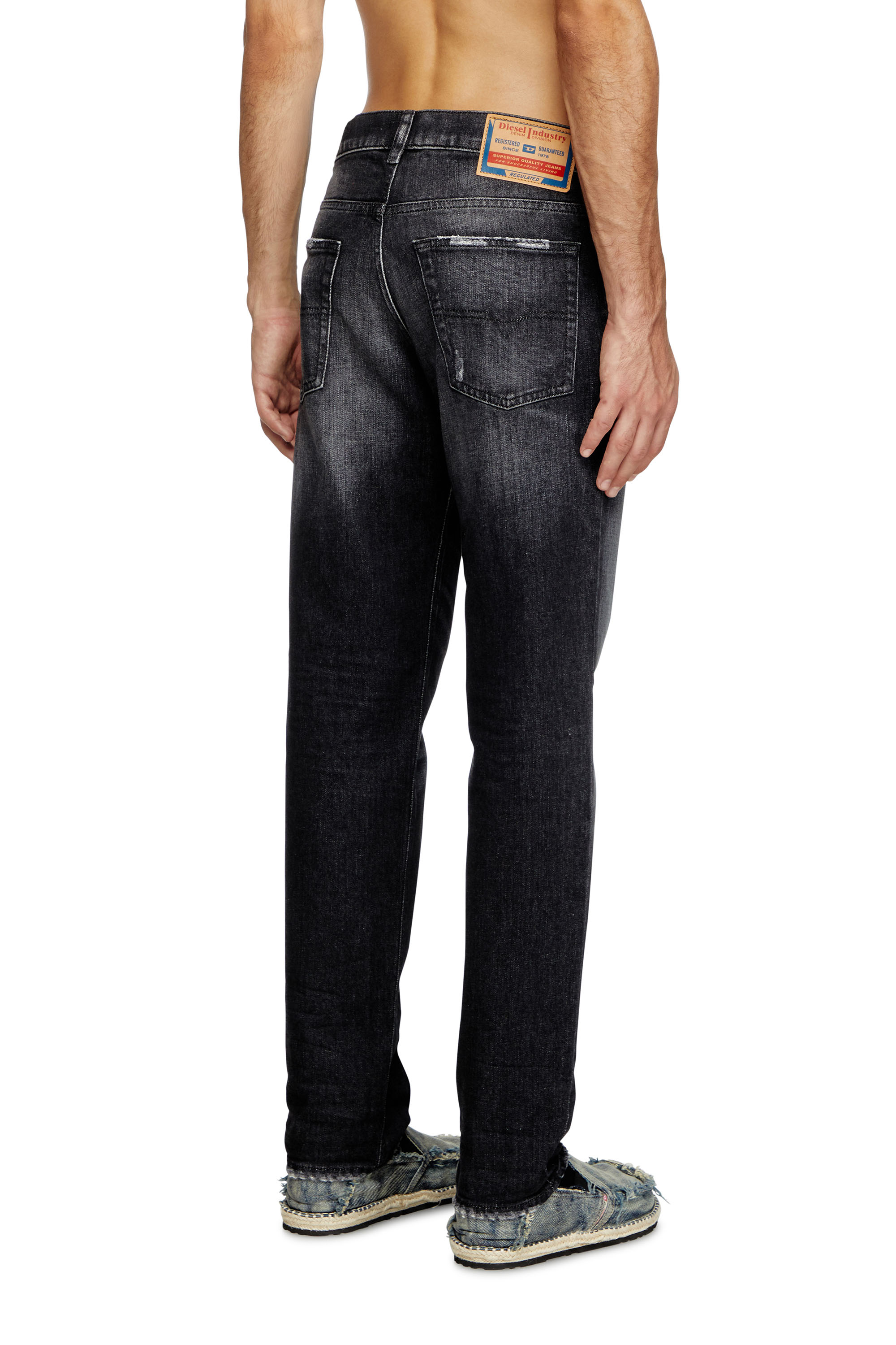 Diesel - Regular Jeans 2023 D-Finitive 09L50 Hombre, Negro/Gris oscuro - 4