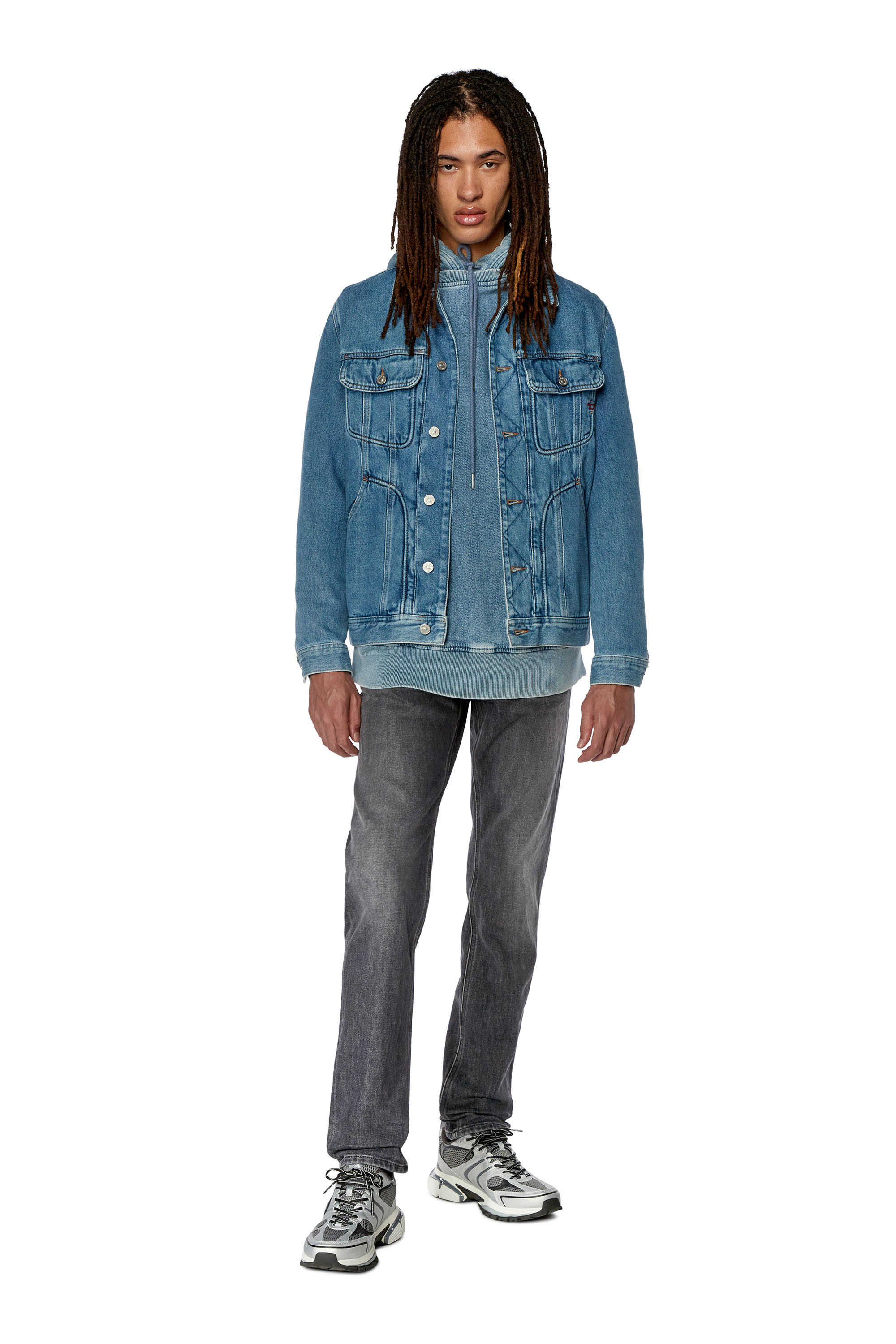 Diesel - Straight Jeans 1995 D-Sark 09F84, Negro/Gris oscuro - Image 4