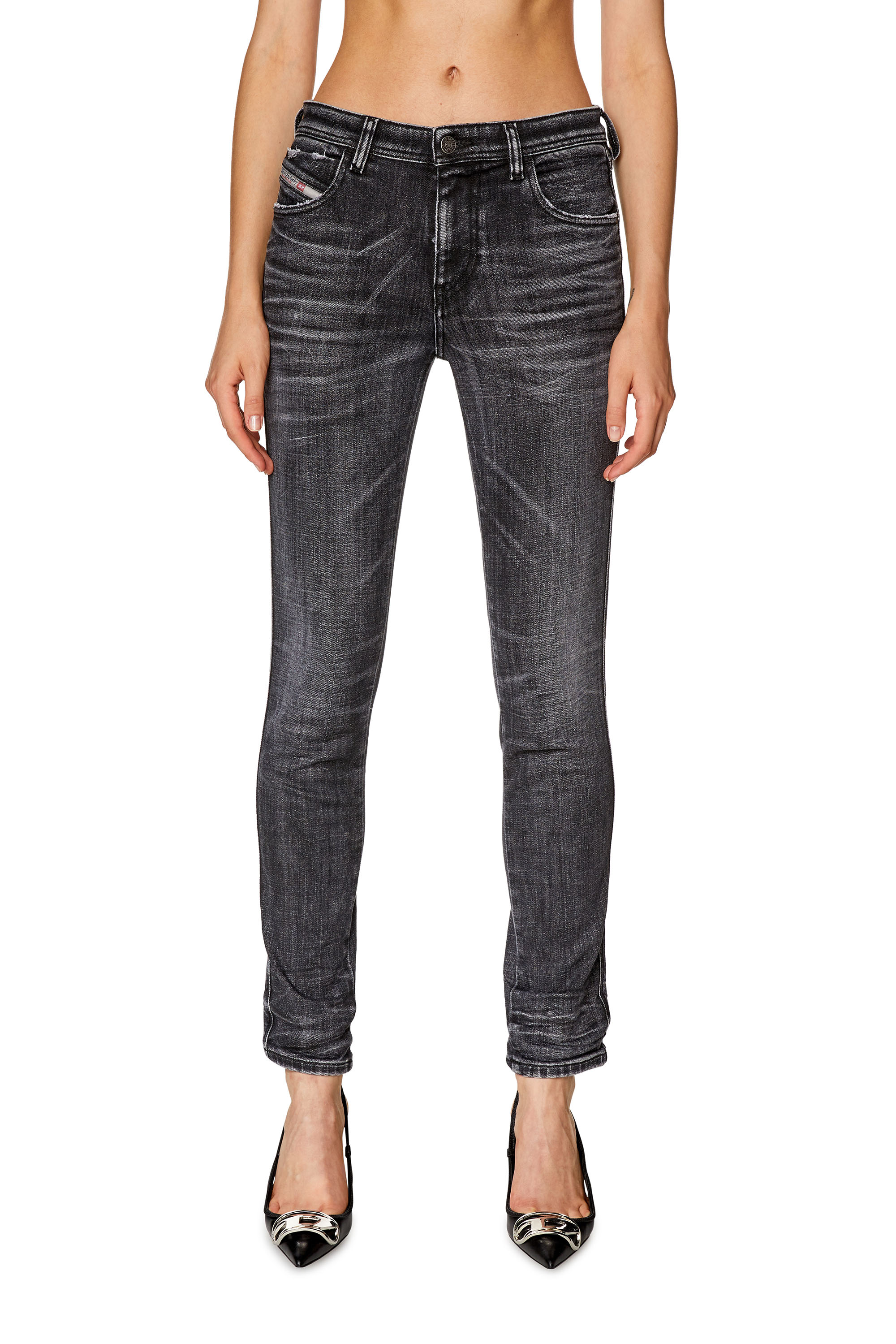 Diesel - Skinny Jeans 2015 Babhila 09G50, Negro/Gris oscuro - Image 1