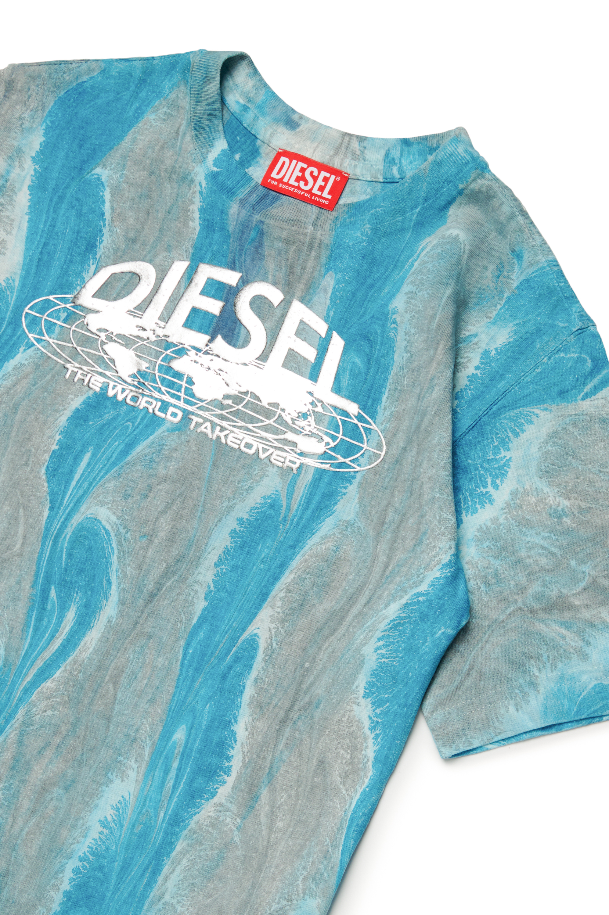 Diesel - TWASHL2 OVER, Unisex Camiseta con patrón ondulado in Multicolor - Image 3