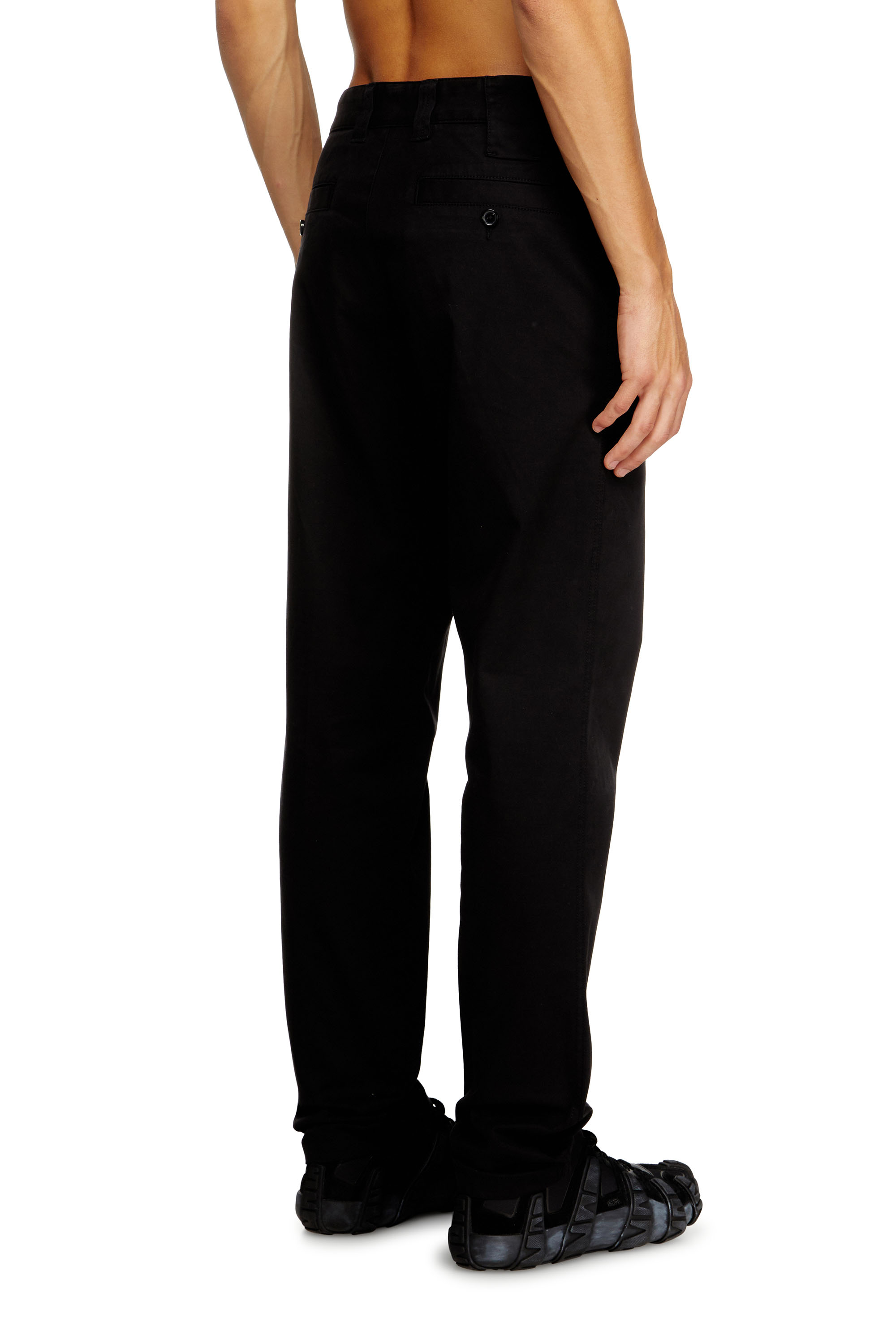 Diesel - P-DEFINE-EPCH, Pantalones de algodón con presilla utilitaria Hombre in Negro - 4