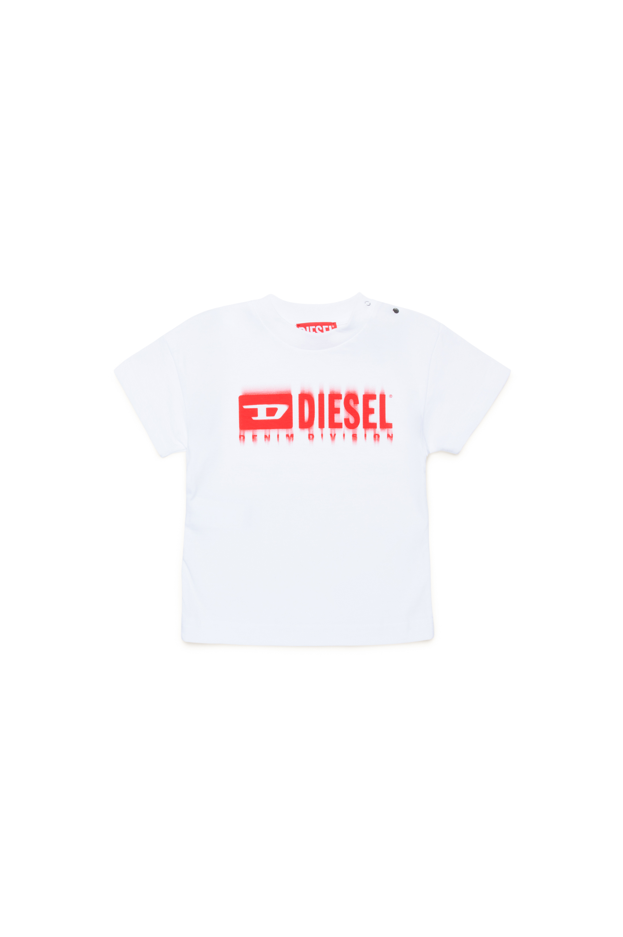 Diesel - TDIEGORL6MAB, Unisex Camiseta con logotipo manchado in Blanco - Image 1