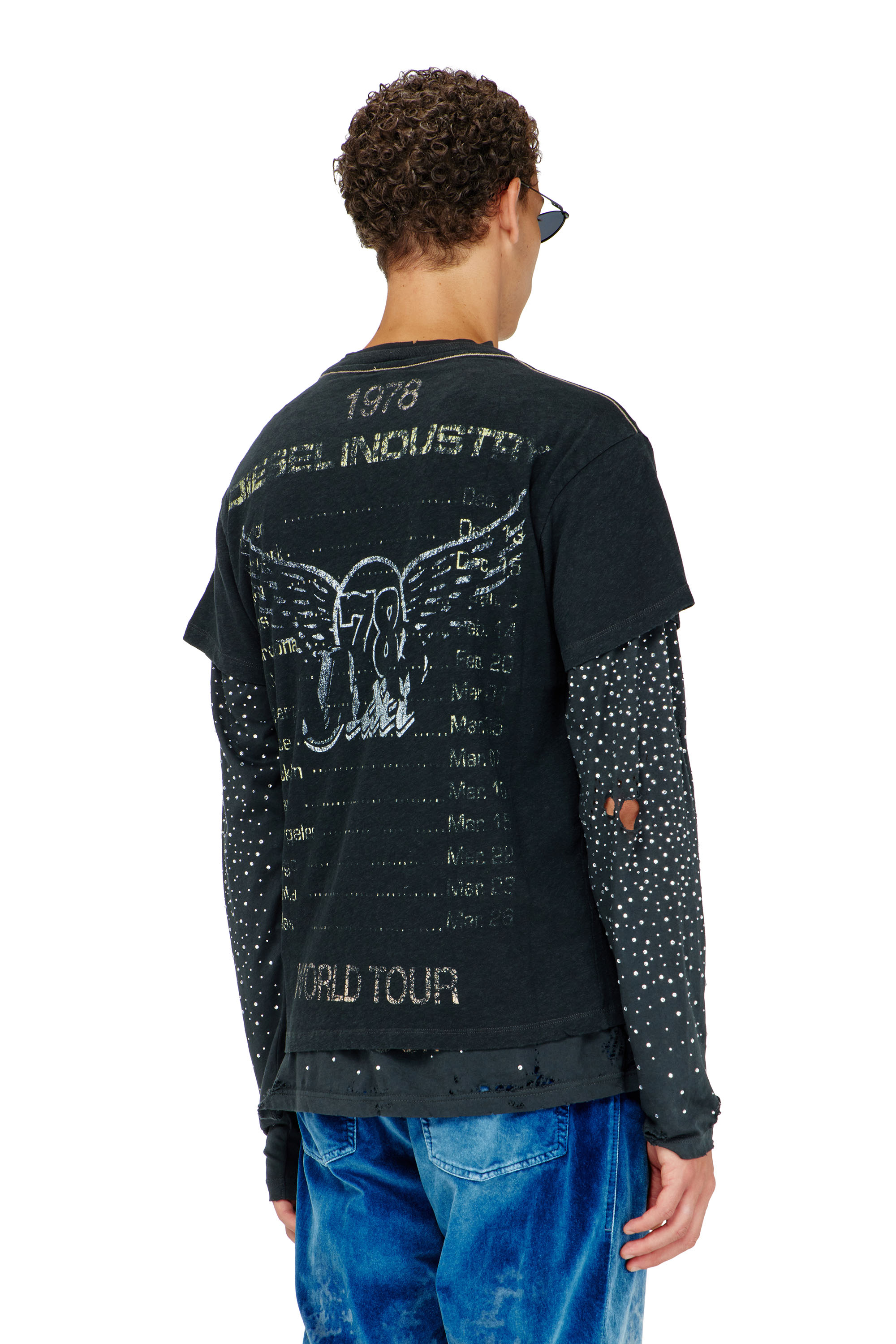 Diesel - T-GERIO-A, Camiseta de algod&oacute;n y c&aacute;&ntilde;amo con gr&aacute;ficos de concierto Hombre in ToBeDefined - 4