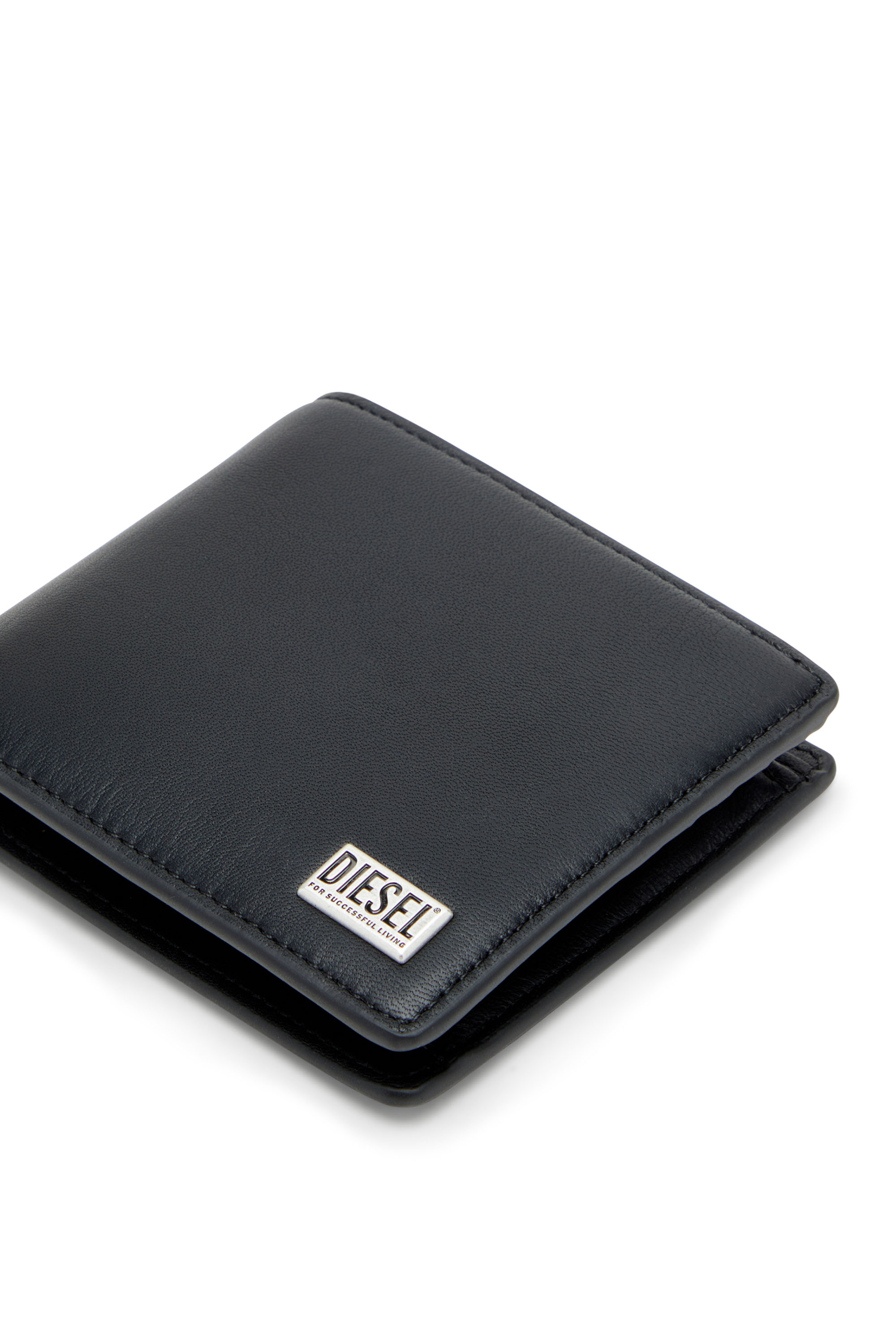 Diesel - BISCOTTO BI FOLD COIN S 3D, Cartera de cuero semibrillante que se pliega por la mitad Hombre in ToBeDefined - 4