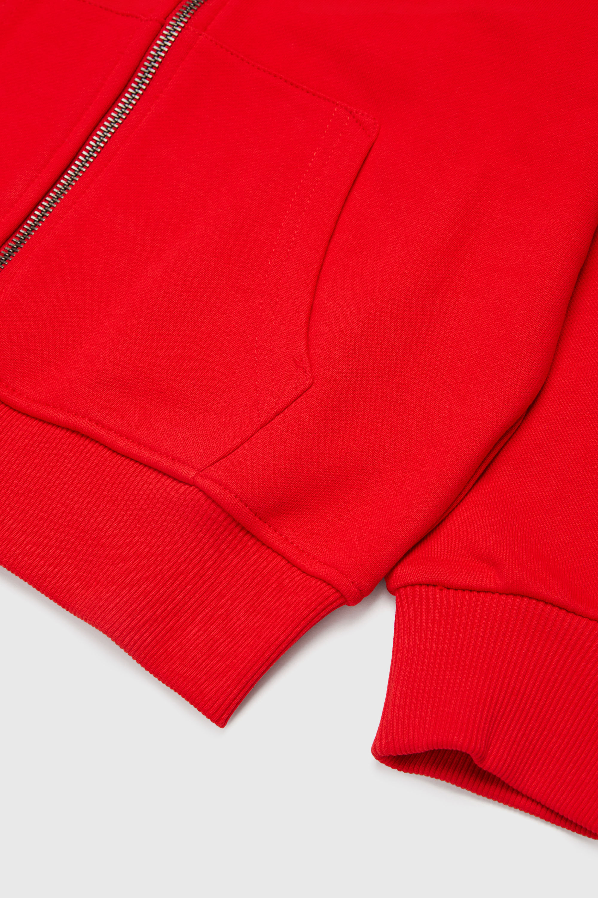 Diesel - SVELLYZIP OVER, Sudadera con cremallera y estampado Oval D bicolor Hombre in Rojo - 4
