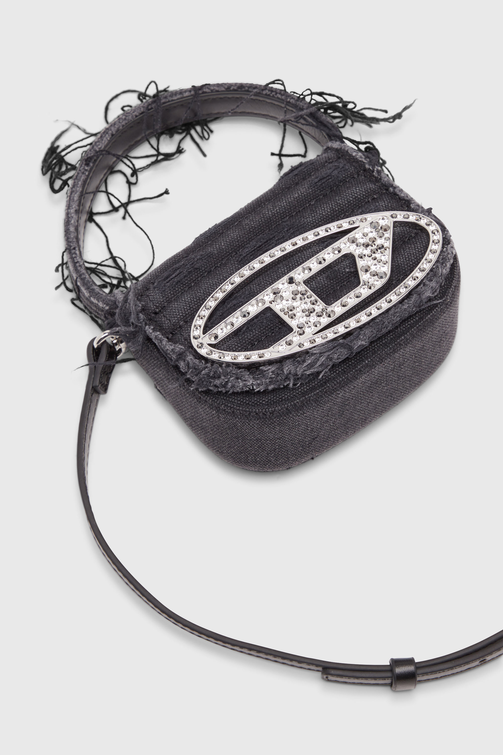 Diesel - 1DR XS, 1DR XS-Minibolso ic&oacute;nico de lona y cuero Mujer in Negro - 6