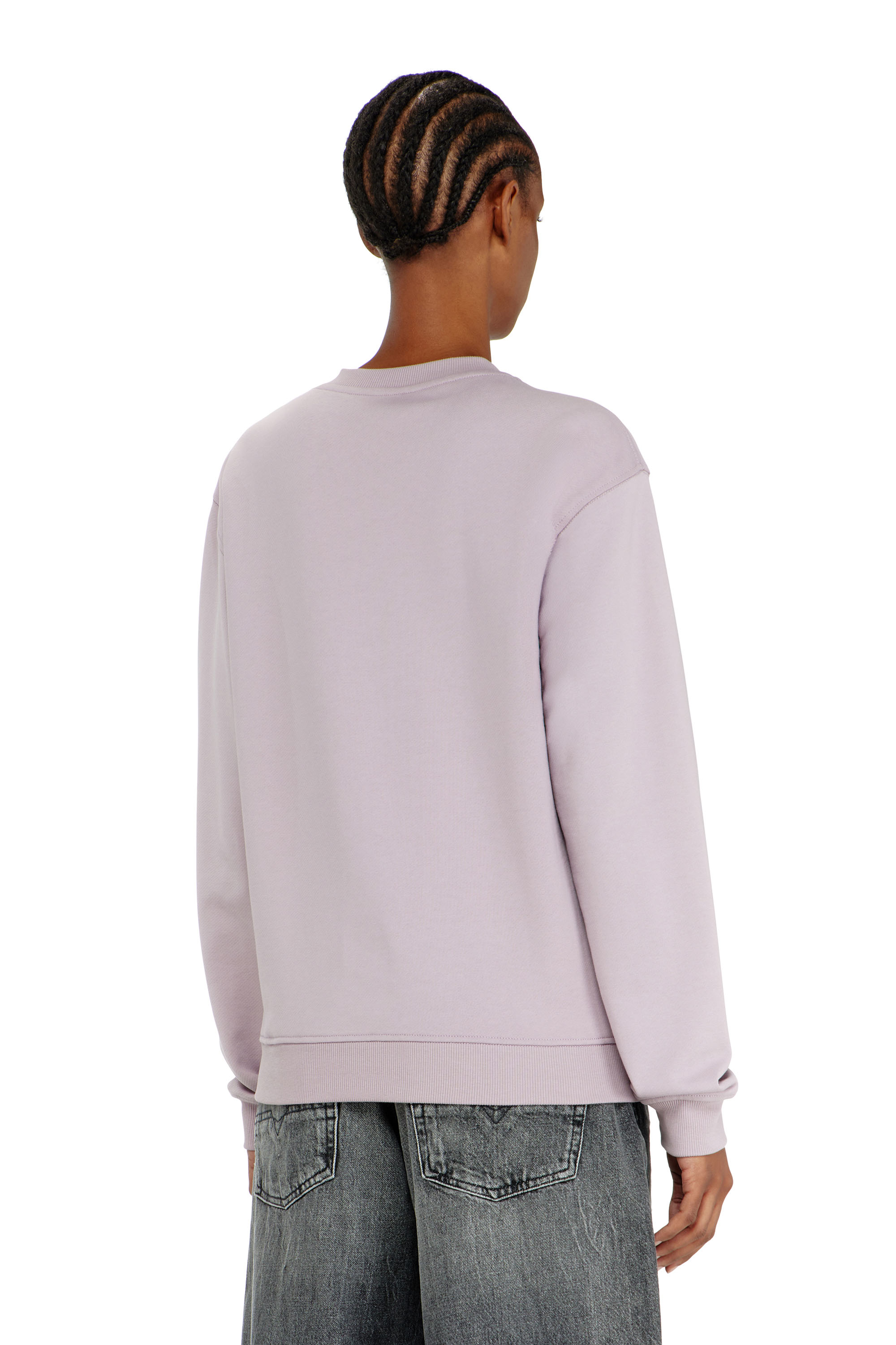 Diesel - F-NORMY-OD, Sudadera de algod&oacute;n con bordado Oval D Mujer in Morado - 4
