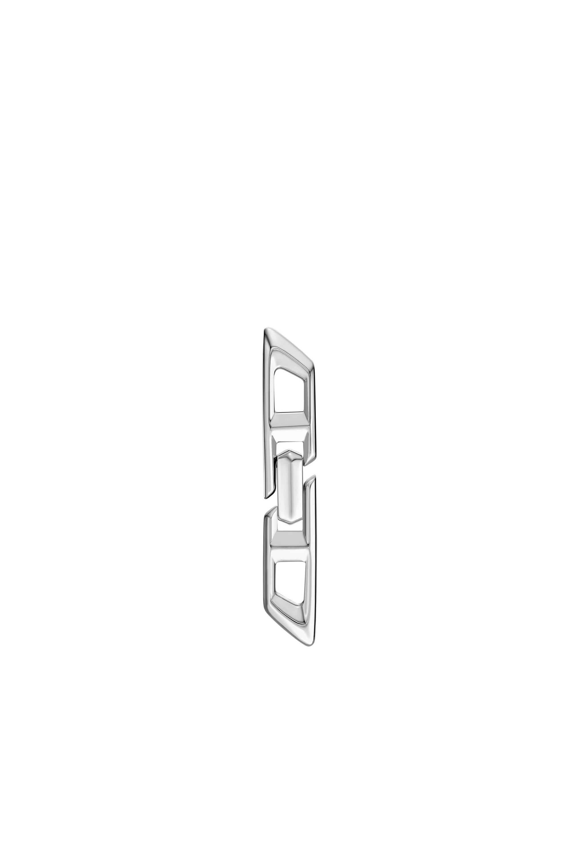 Diesel - DL1348040 JEWEL, Unisex Pendiente de plata esterlina con el logotipo D in Plateado - Image 1