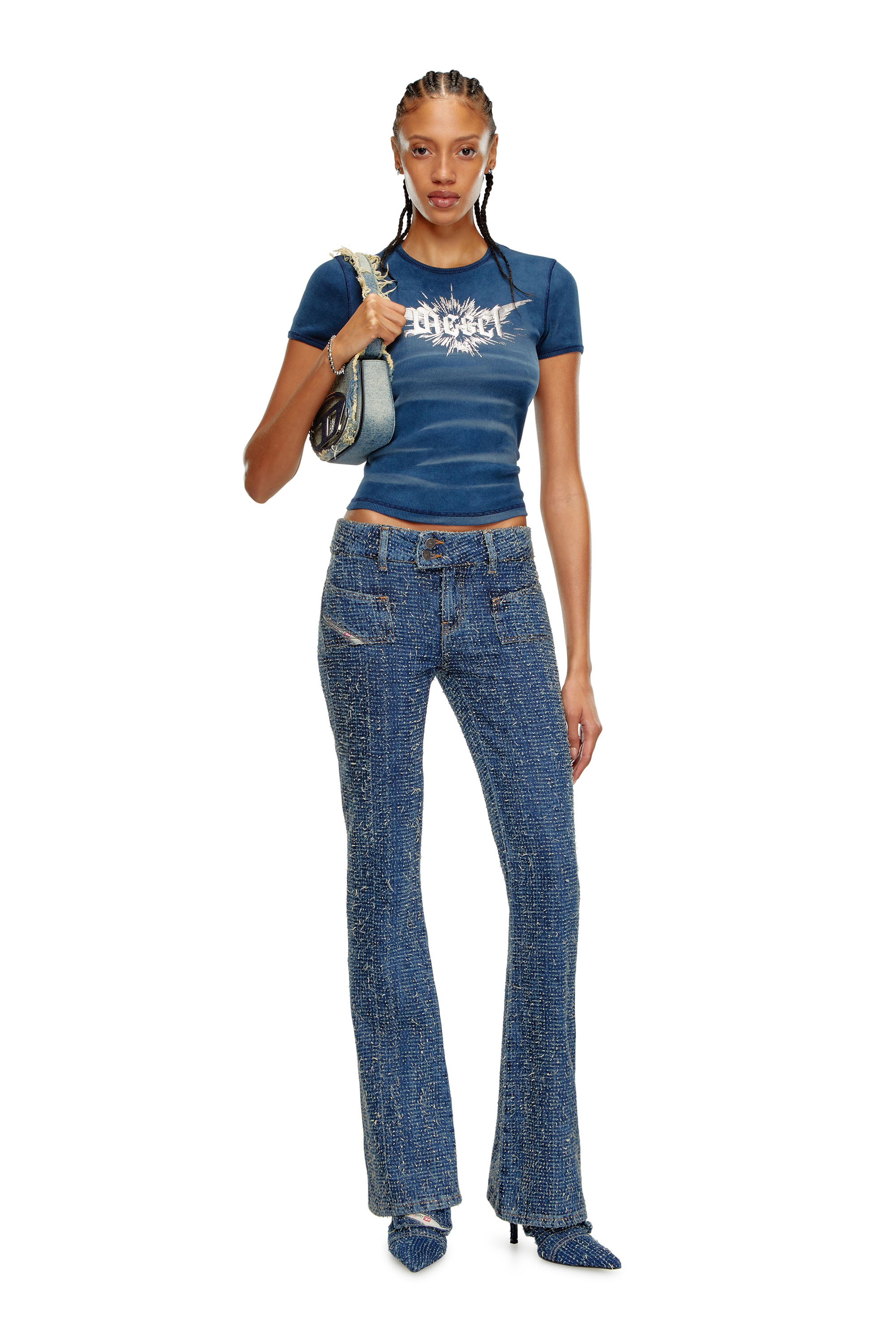 Diesel - Bootcut and Flare Jeans D-Ebush 0PGAH, Mujer Bootcut y Flare Jeans - D-Ebush in Azul marino - Image 2