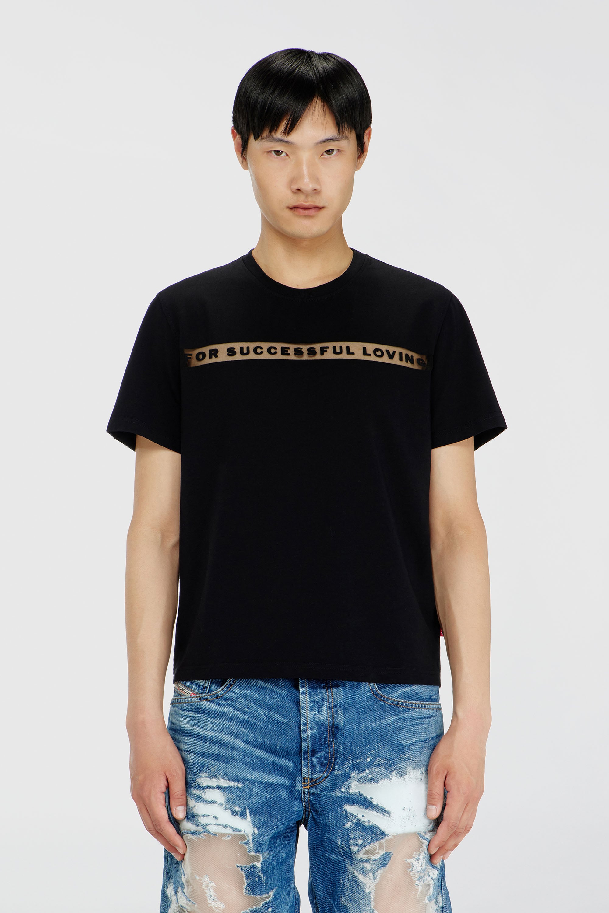 Diesel - PR-T-NOTS-CHI-R, Camiseta con logo For Successful Loving Unisex in Negro - 2