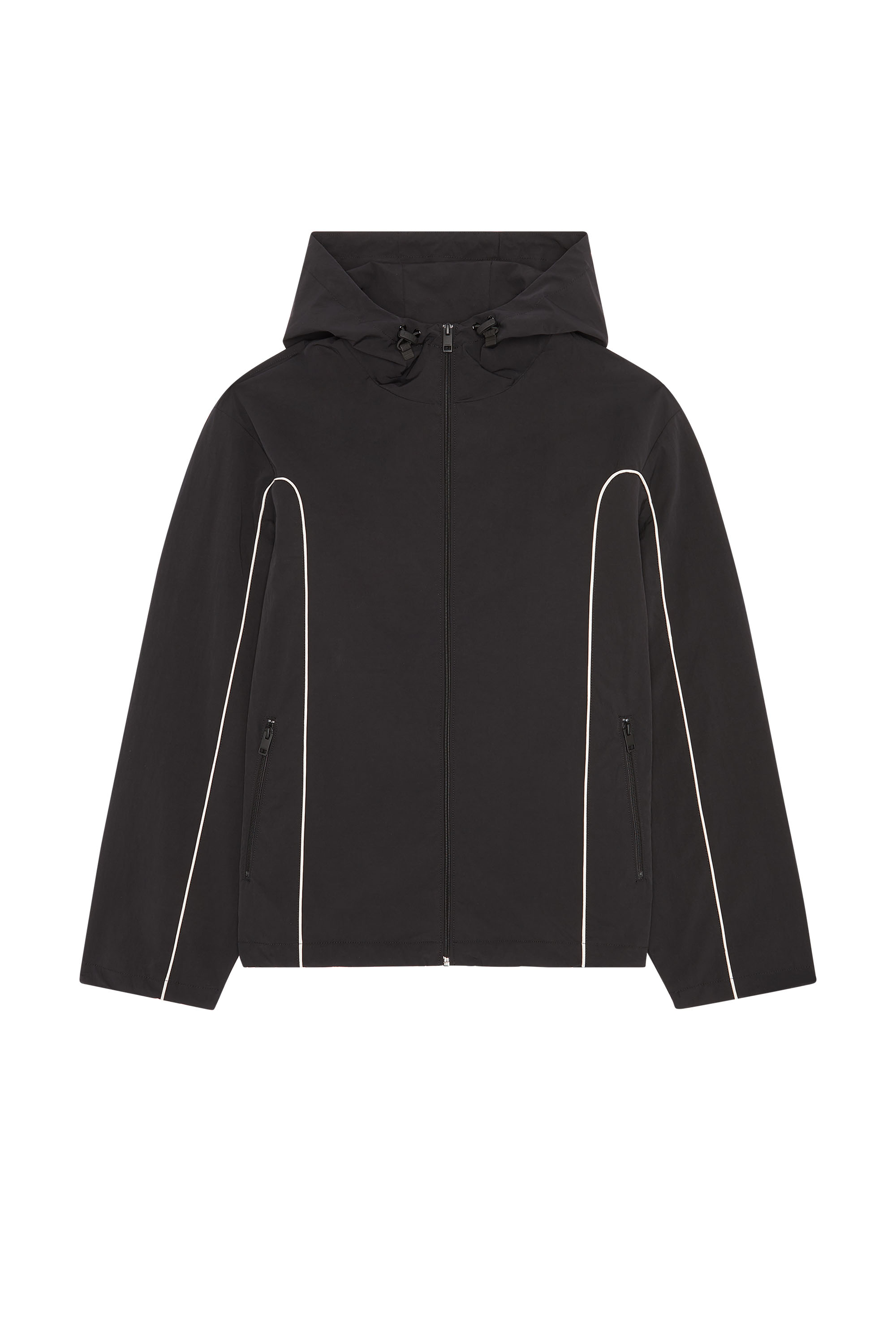 Diesel - J-HIVESSIN, Anorak con ribetes contrastantes Hombre in Negro - 2