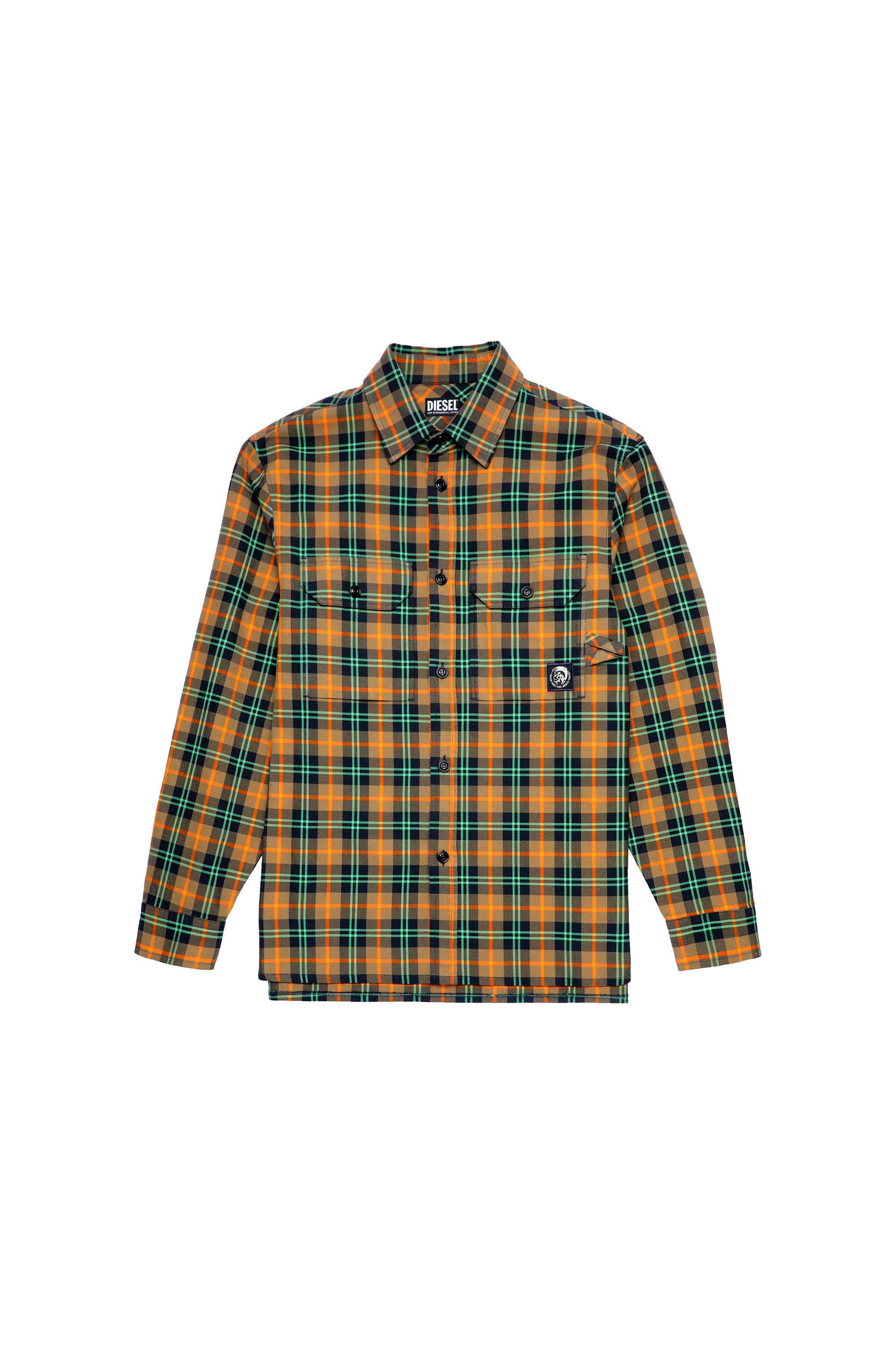 S-JESS-CHECK, Naranja/Verde - Camisas